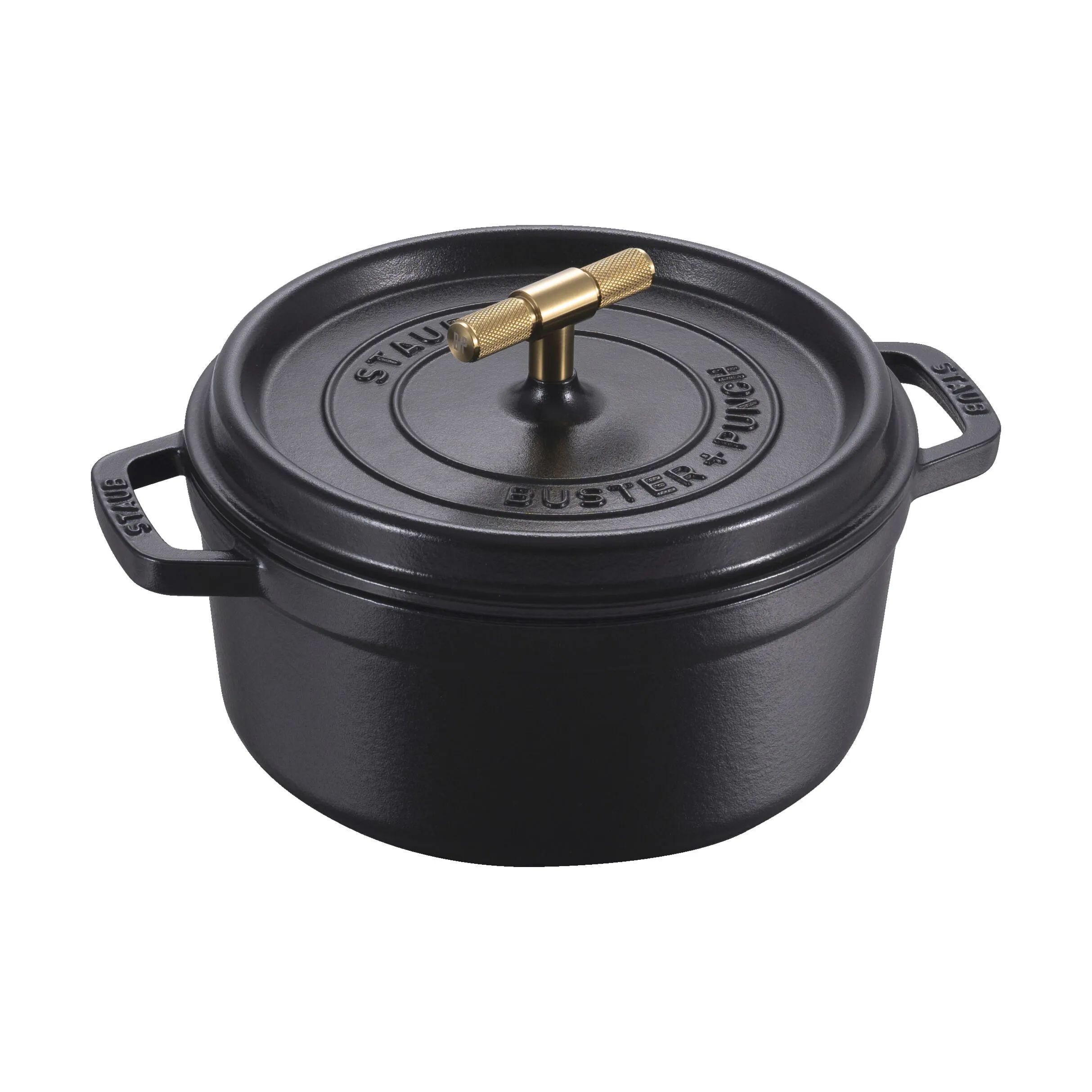 Staub Stegesøer Buster & Punch La Cocotte i Sort/messing, 3.7 L, 1