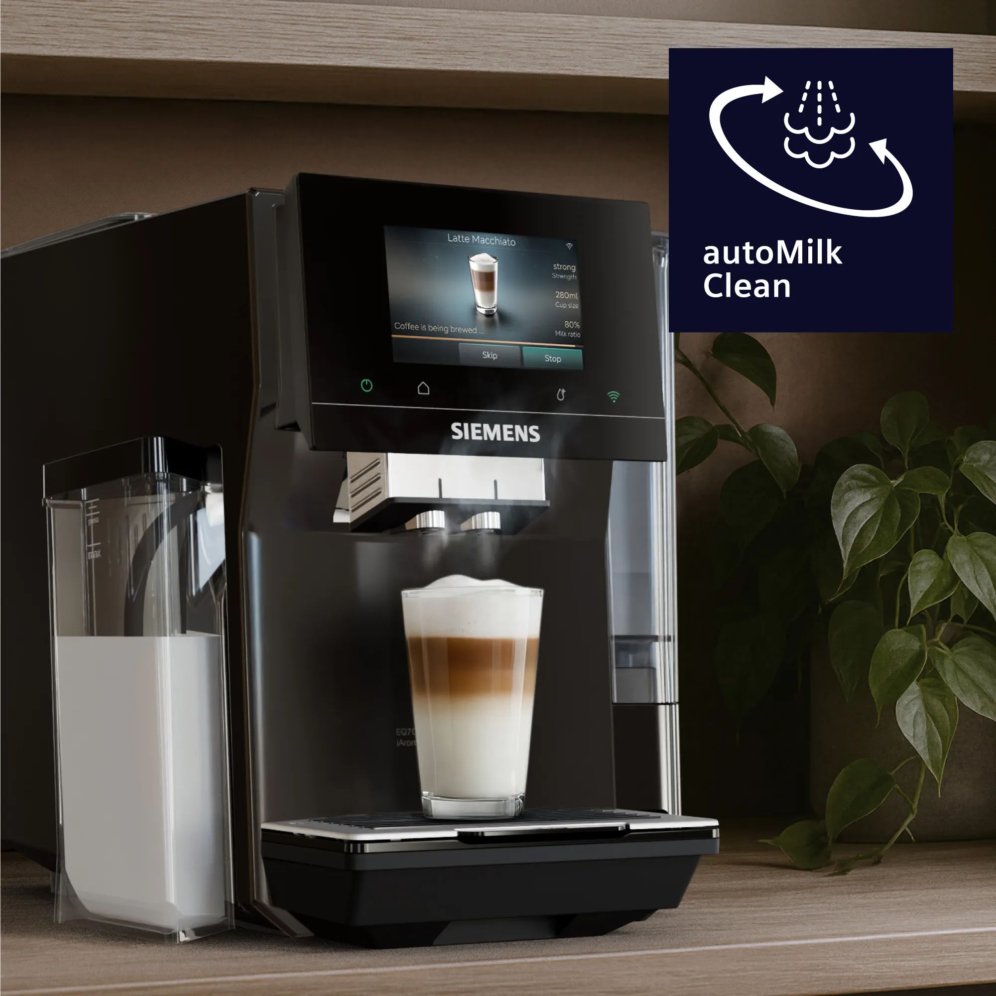 Siemens Espressomaskiner EQ700 iAroma Espressomaskine TQ725E03 i Grå, 4