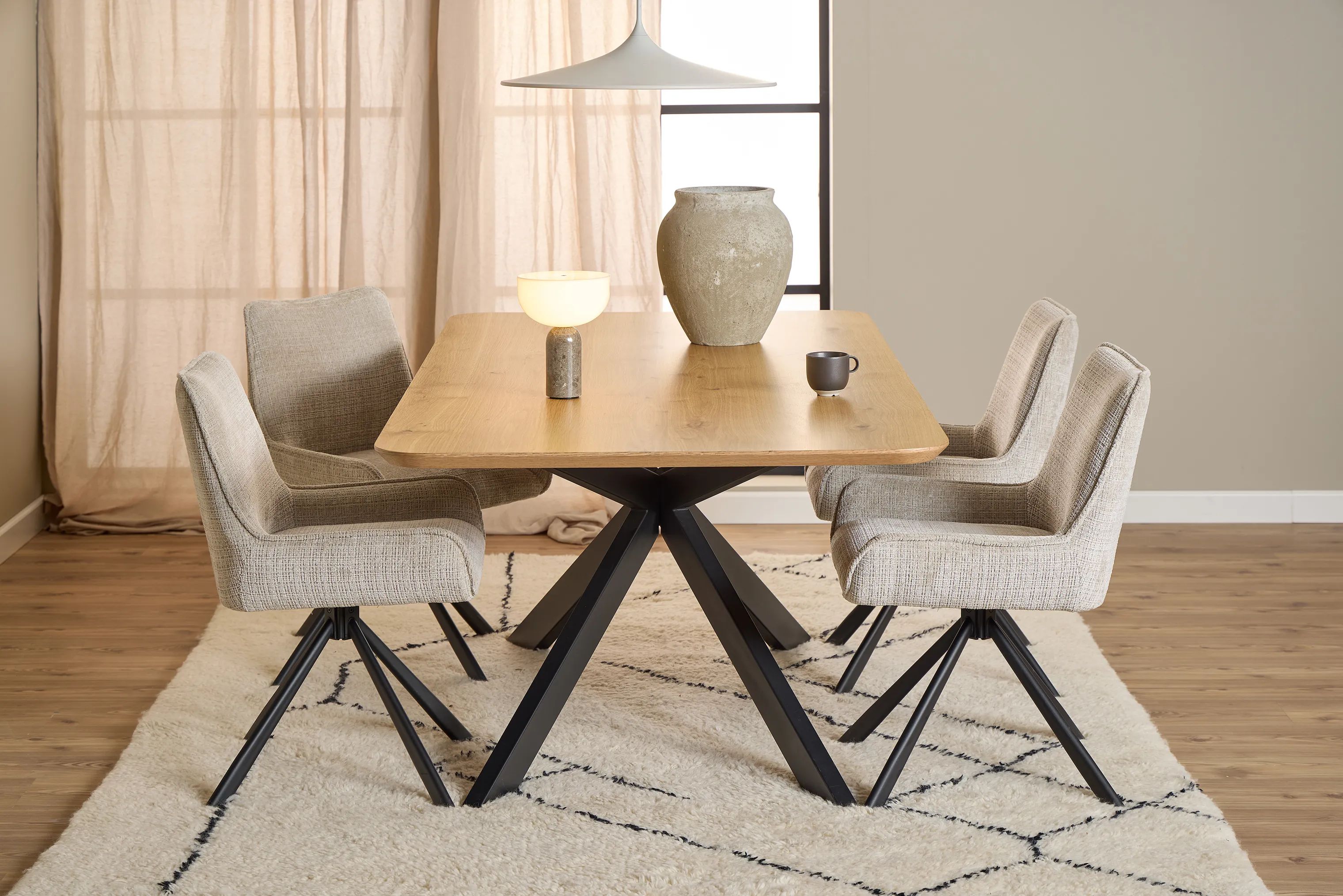 CASA Living Spisebordsstole Eddie Spisebordsstol - 2 stk i Beige, 2