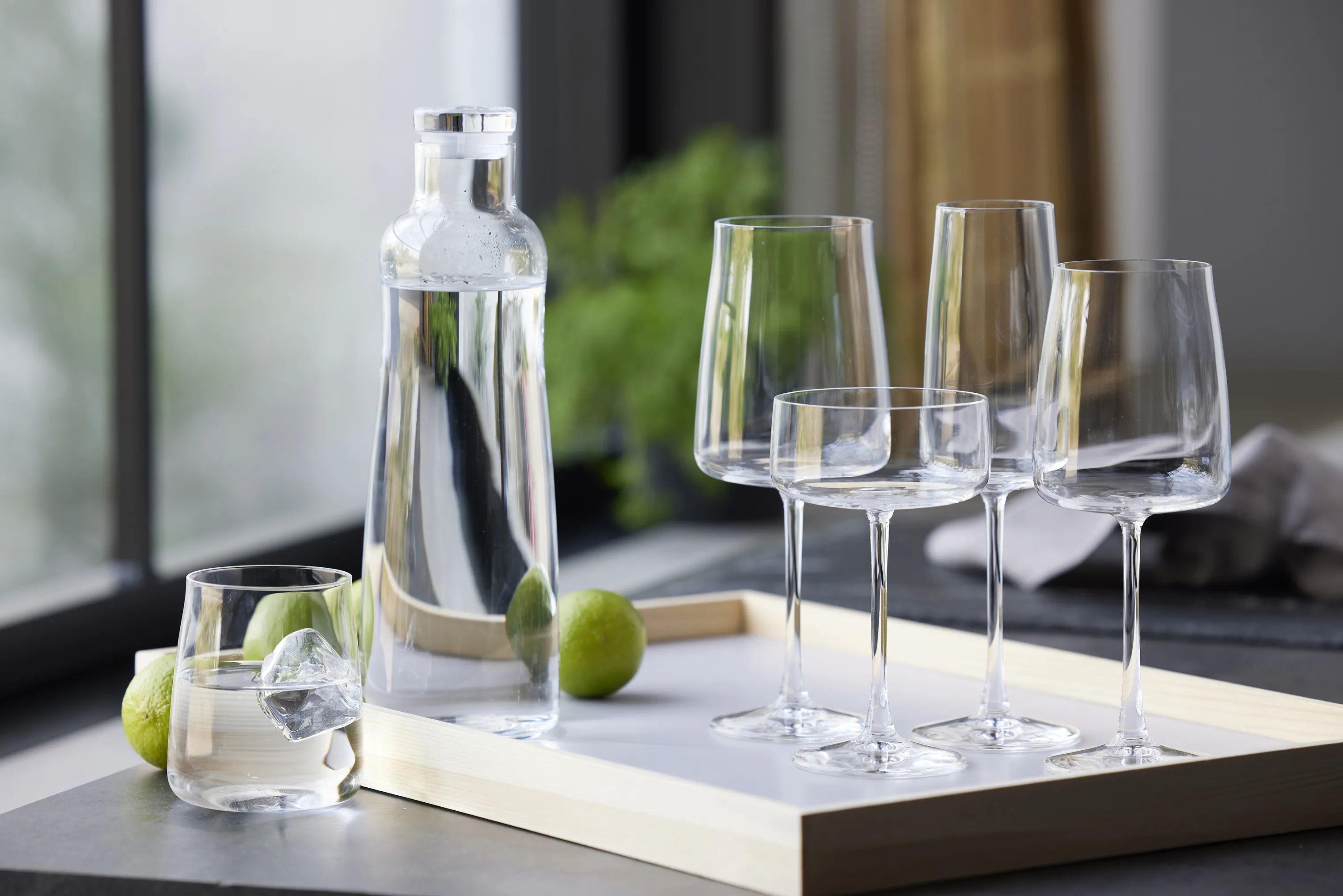 Lyngby Glas Serveringskander Zero Kandesæt - 5 dele i Klar, 2