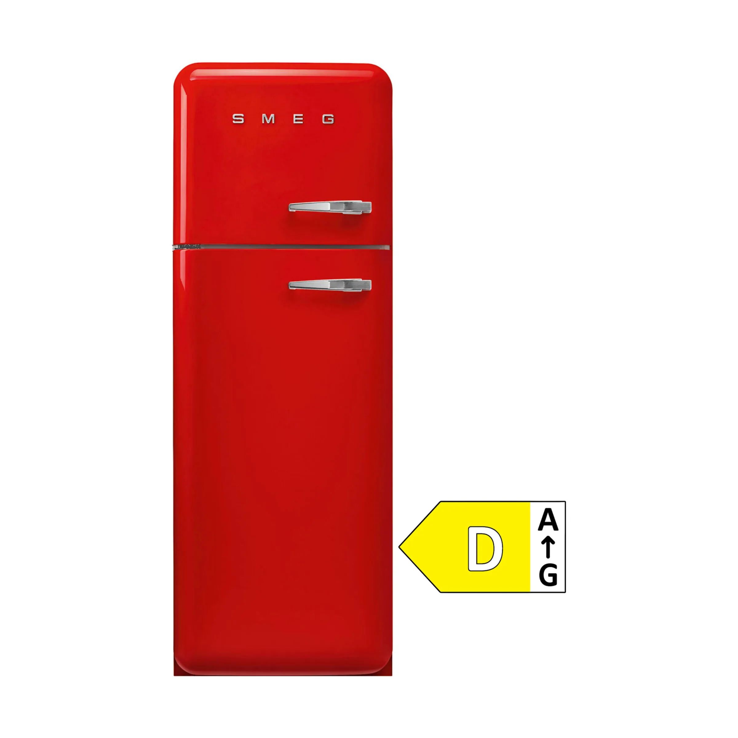 Smeg Køleskabe 50's Style Kølefryseskab i Rød, 1