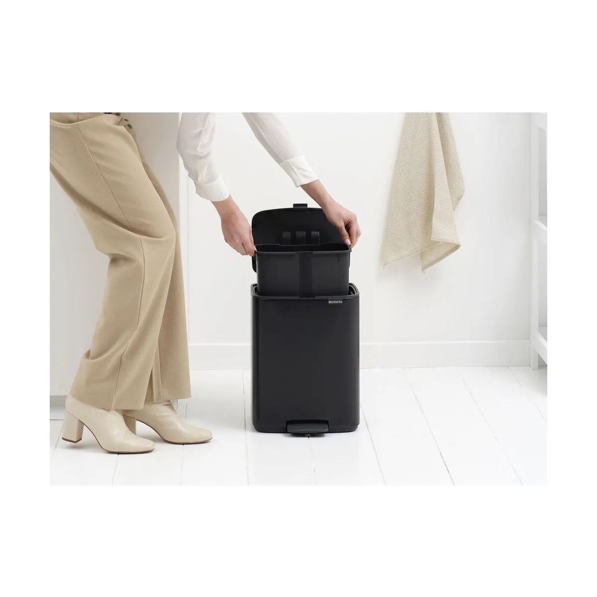 Brabantia Pedalspande Bo Pedalspand i Mat sort, 12 L, 5