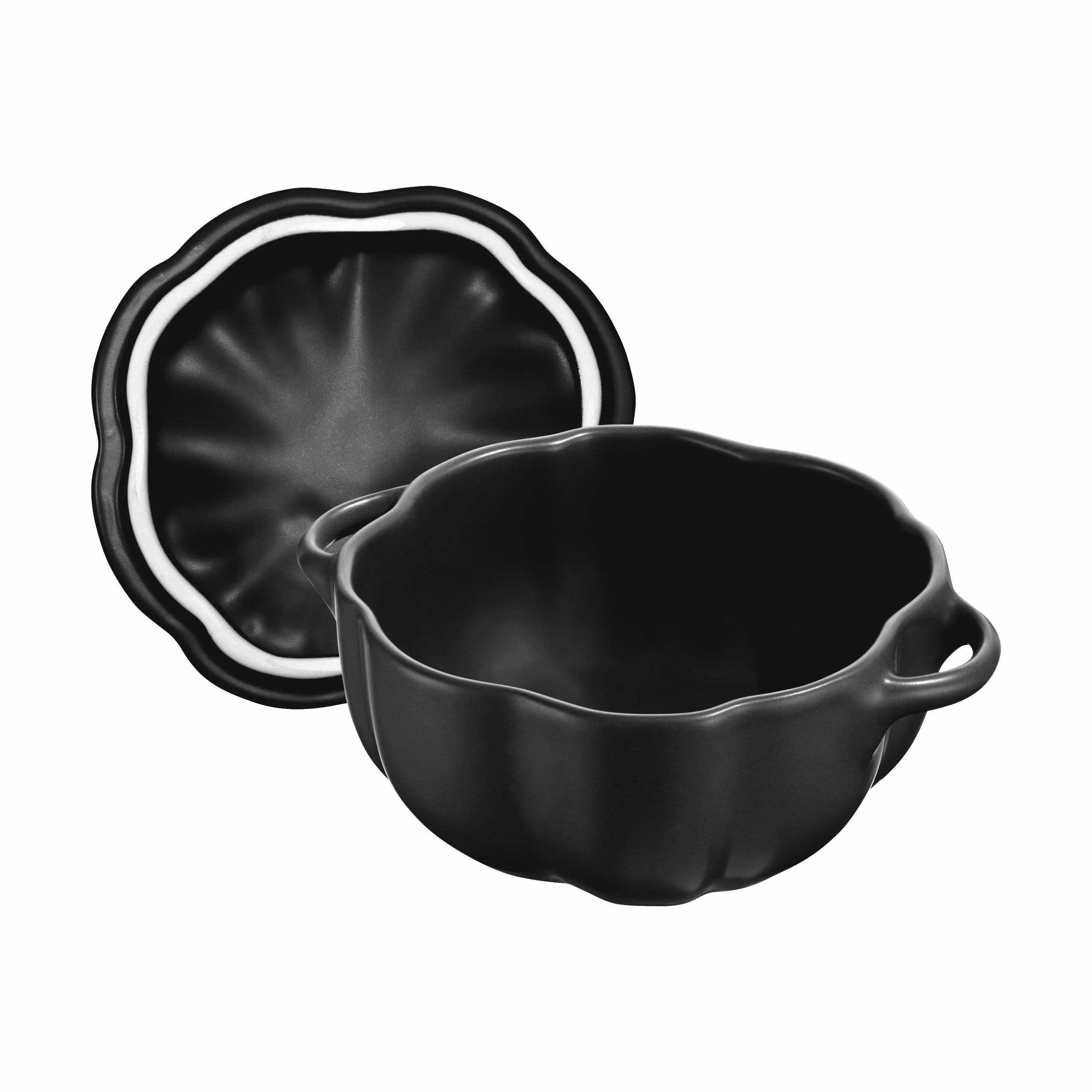 Staub Stegesøer Ceramic by Staub Græskar Cocotte i Sort, 0.5 L, 3
