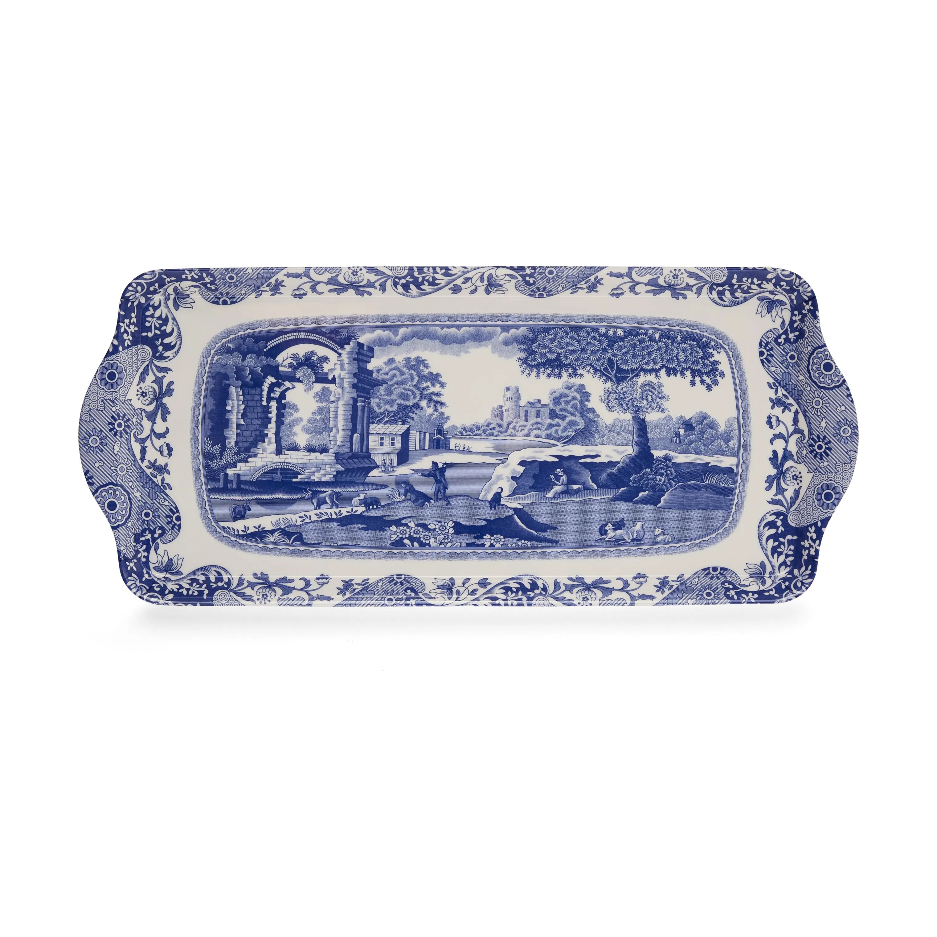Pimpernel Bakker Blue Italian Serveringsbakke i Blå/Hvid, 1