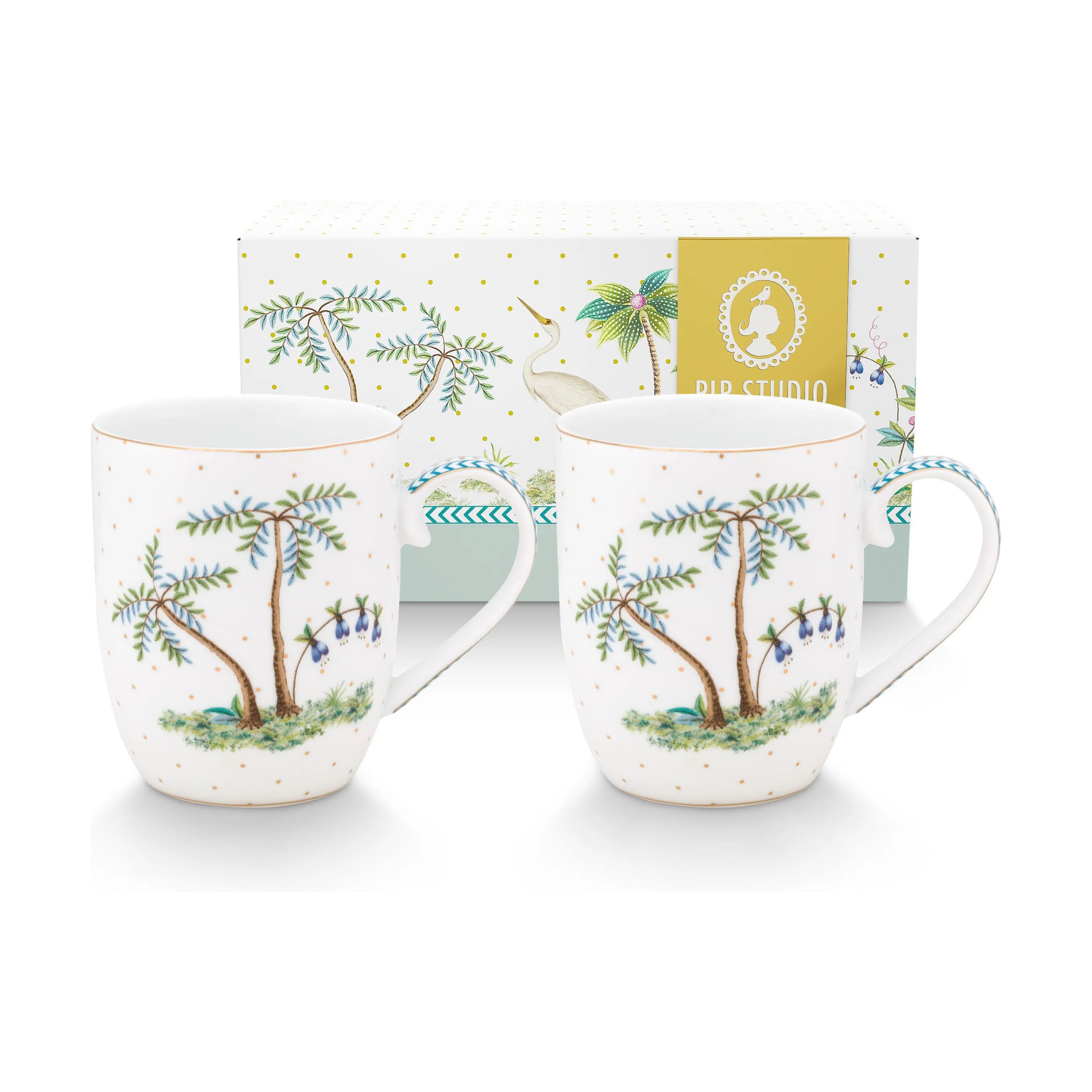 PIP Studio Krus og kopper med hank Jolie Krus - 2 stk. i 14.5 cl, 1