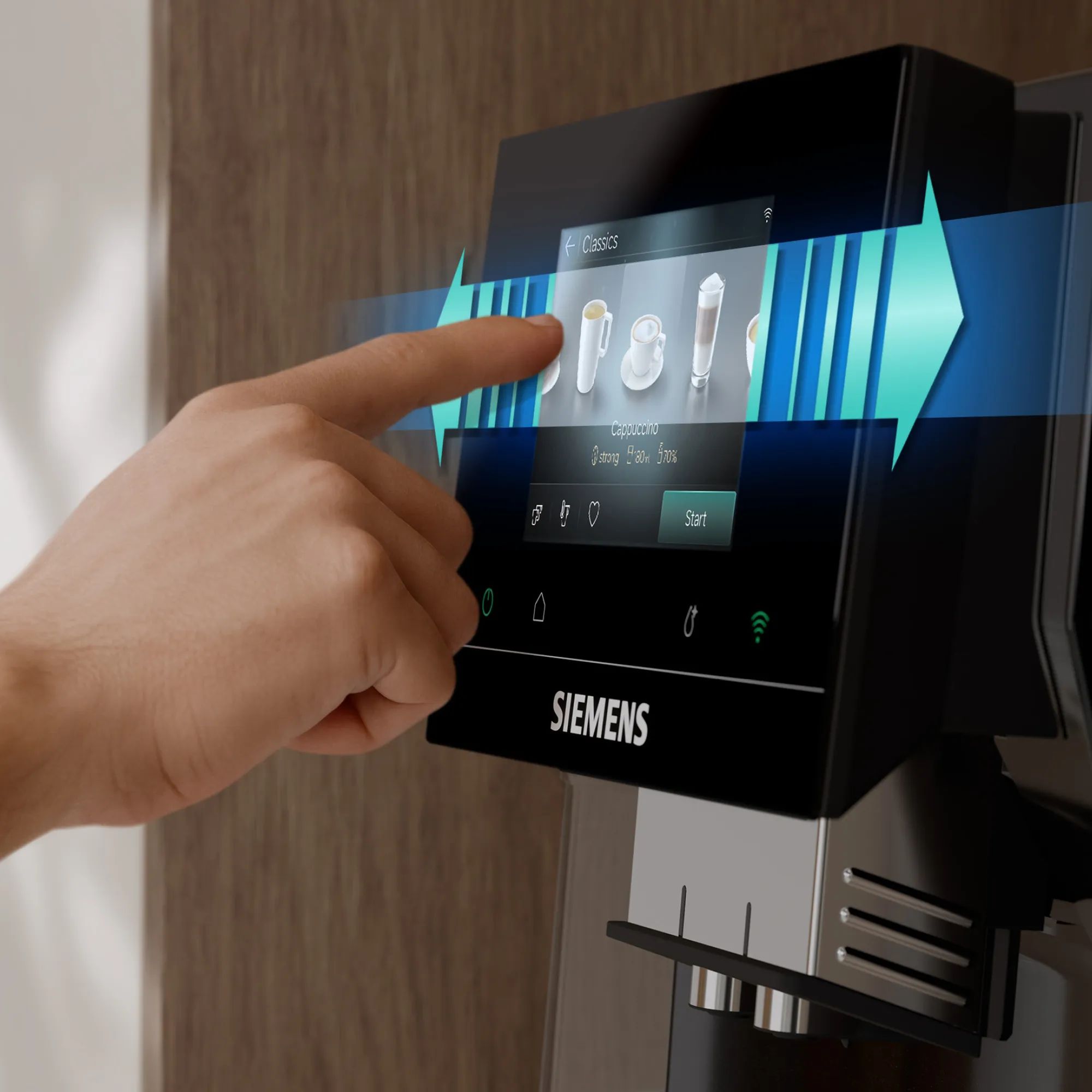 Siemens Espressomaskiner EQ700 iAroma Espressomaskine TQ725E03 i Grå, 5