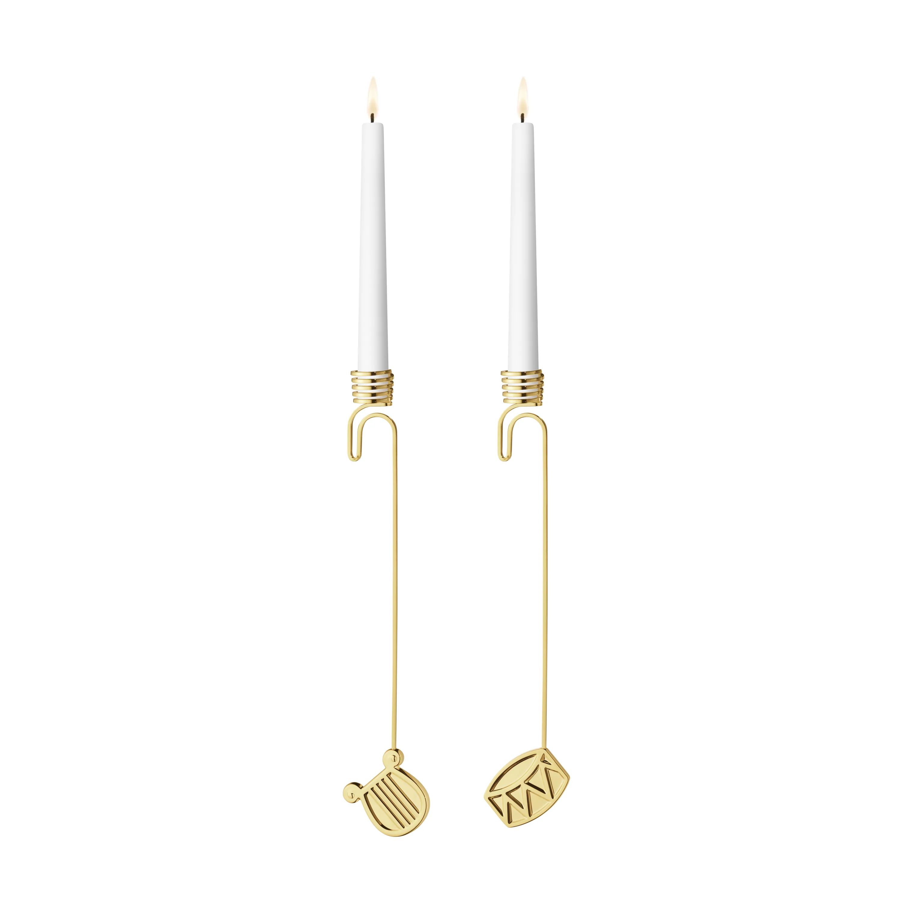 Georg Jensen Lysholdere og juletræslys Christmas Collectibles CC 2026 Lyseholdersæt - 2 stk. i Guld, 2