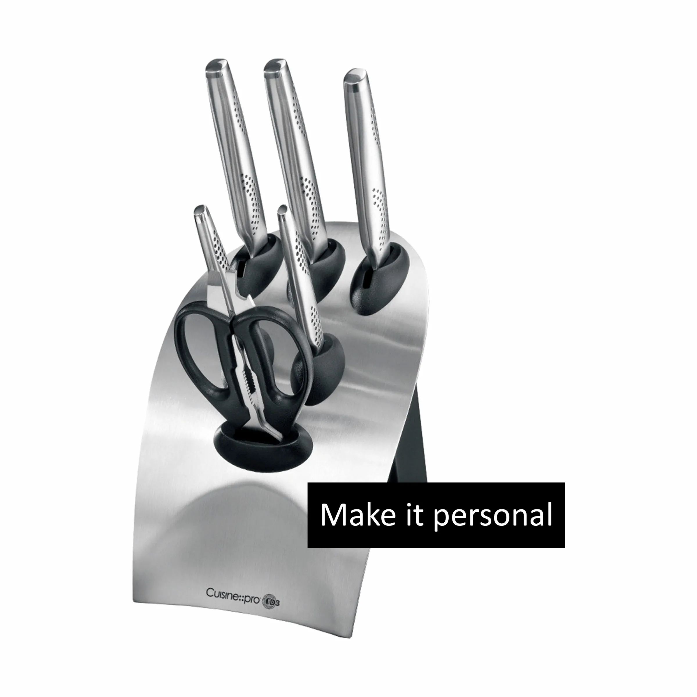 THE CUSTOM CHEF™ Knivblokke med knive Cuisine::pro®
iD3® Cuisine::pro iD3® Tora Knivblok - 7 dele i Sølvfarvet, 1