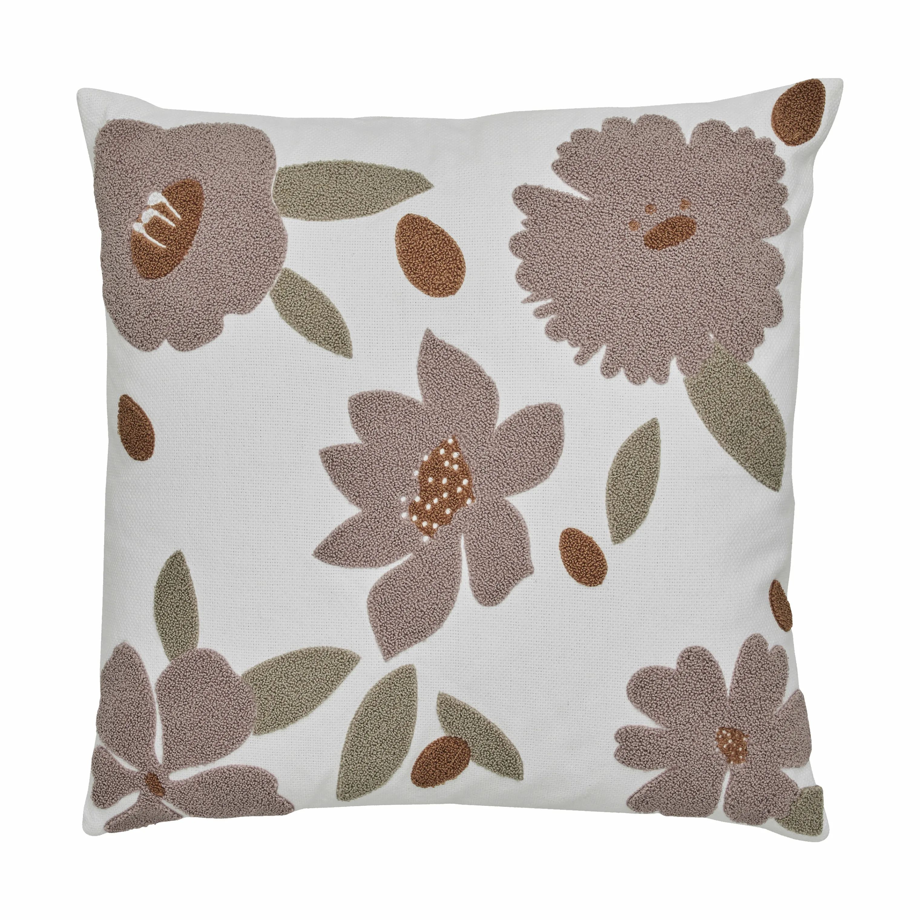 Lene Bjerre Pyntepuder Malise Pude i Gammelrosa/Hvid, 50 cm, 1