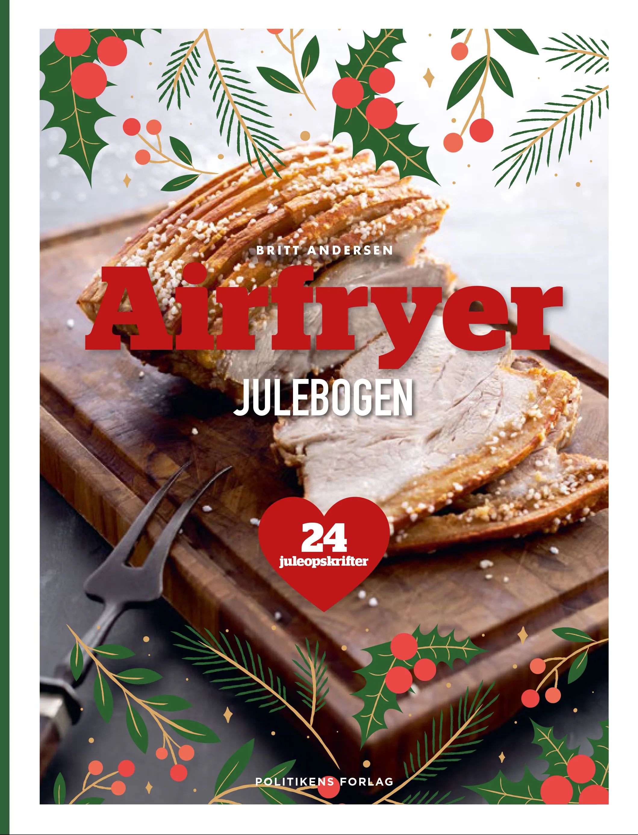 Britt Andersen Kogebøger Airfryer Julebogen i Rød, 1