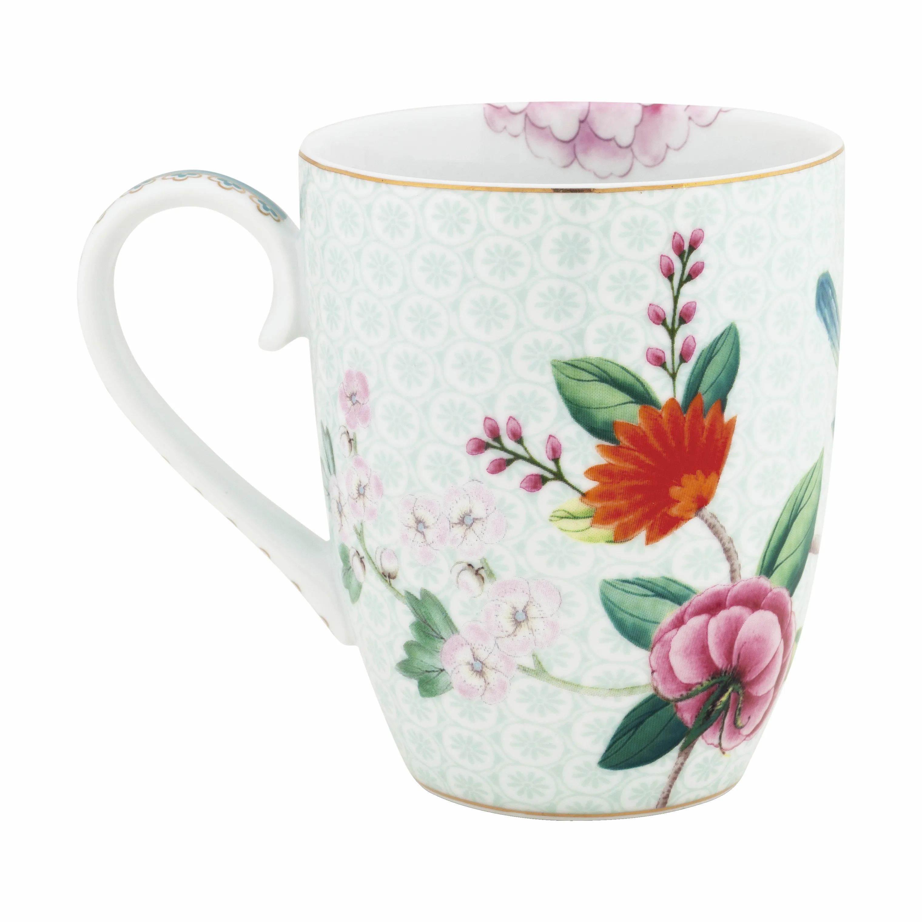PIP Studio Krus og kopper med hank Blushing Birds Blushing Bird Krus i Hvid, 35 cl, 2