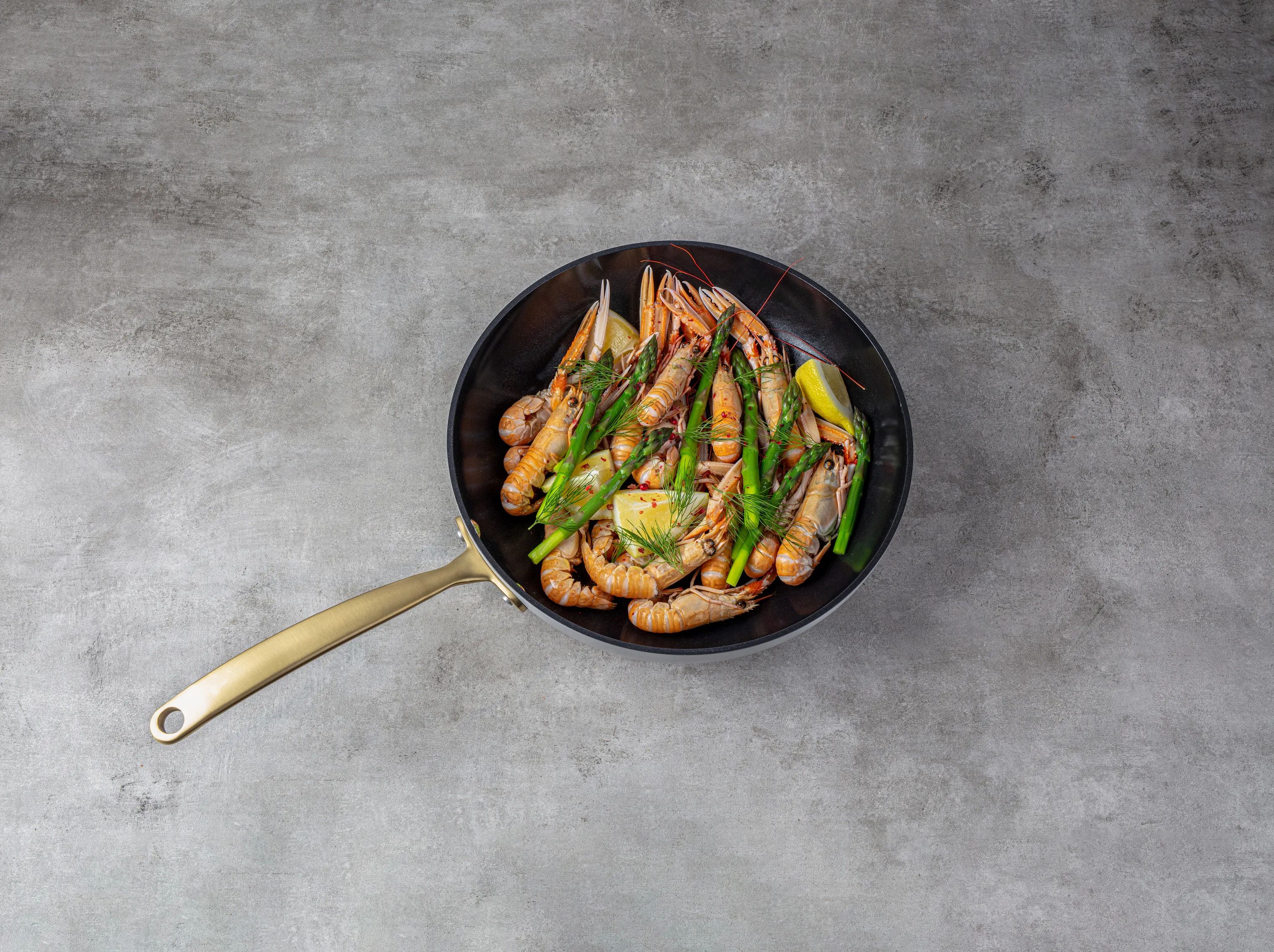 Cook & Baker Wokpander Premium Wok i Sølvfarvet/guldfarvet, 2