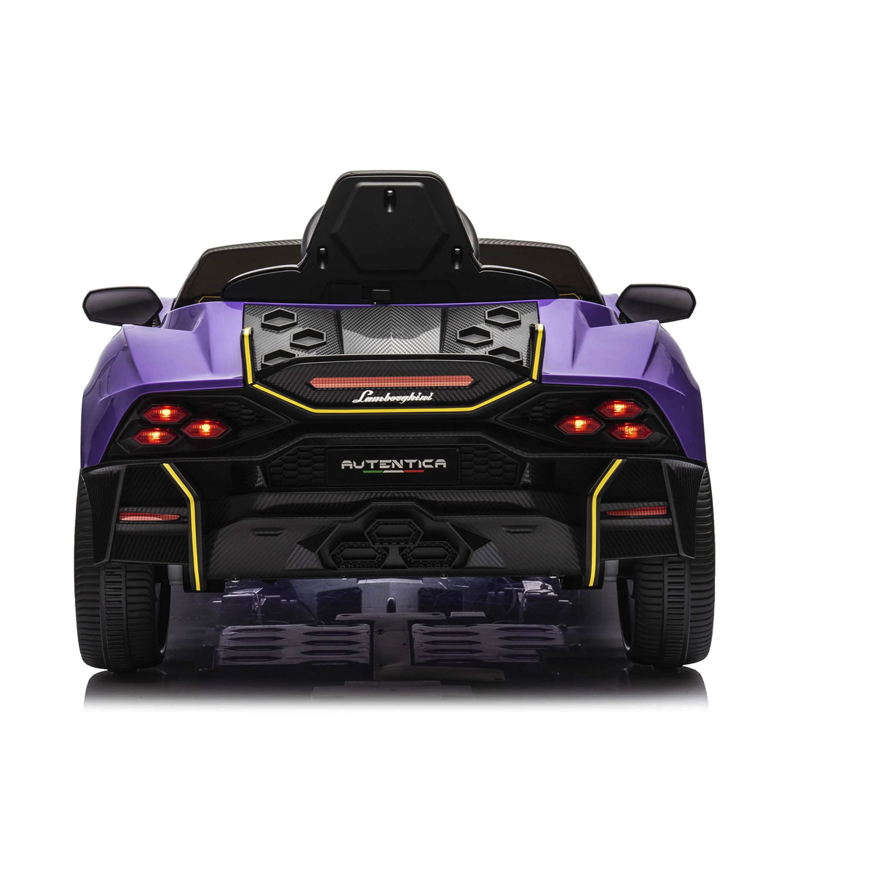 NORDIC PLAY Speed El-biler til børn Elektrisk Bil - Lamborghini Autentica i Mørkelilla, 3
