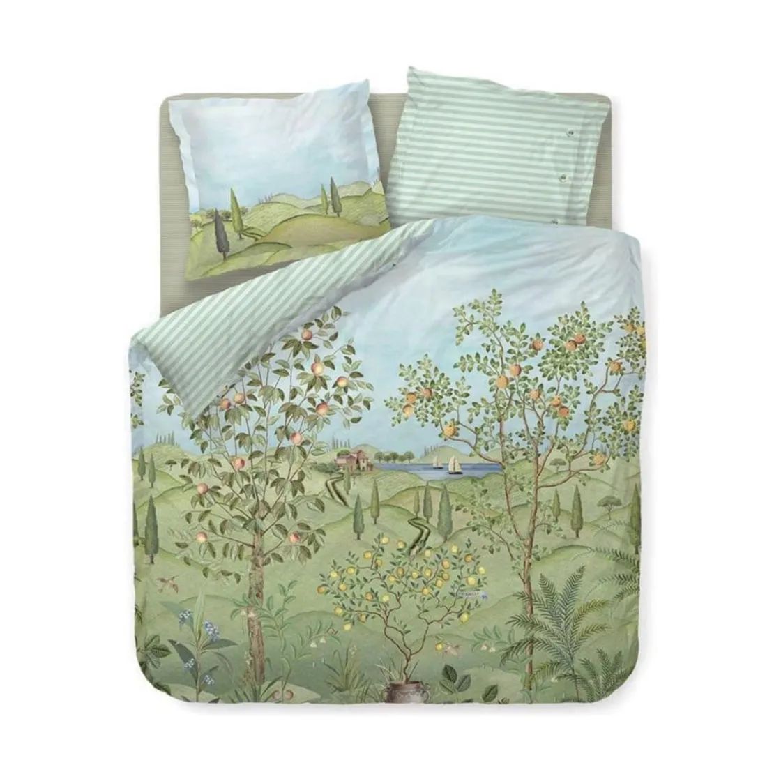 PIP Studio Sengetøj Sengetøj i Green, B140 x L220 cm, 1