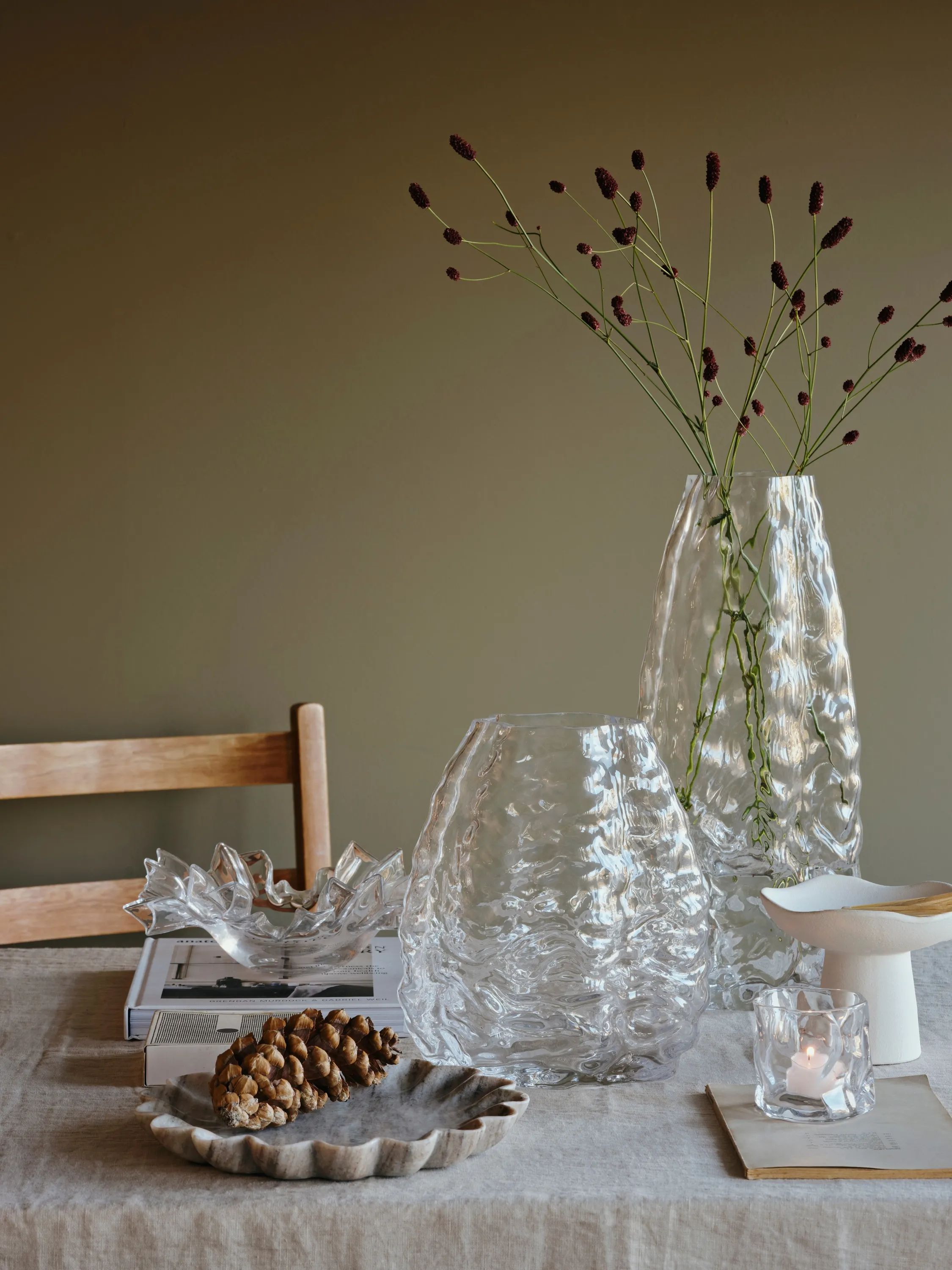 Broste Copenhagen Vaser Milla Vase i Klar, 25 cm, 2