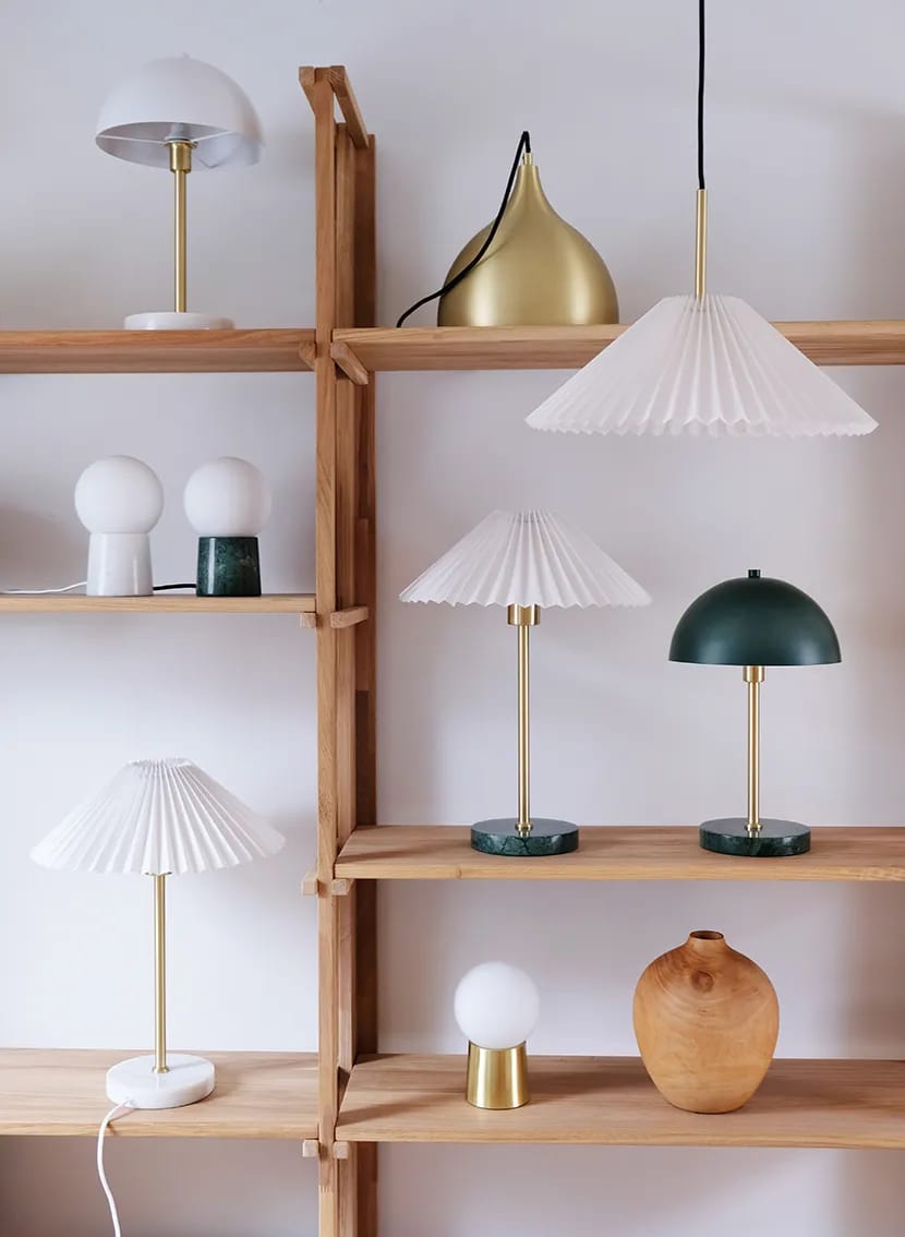 CASA Living Bordlamper Bloom Bordlampe i Messingfarvet, 3