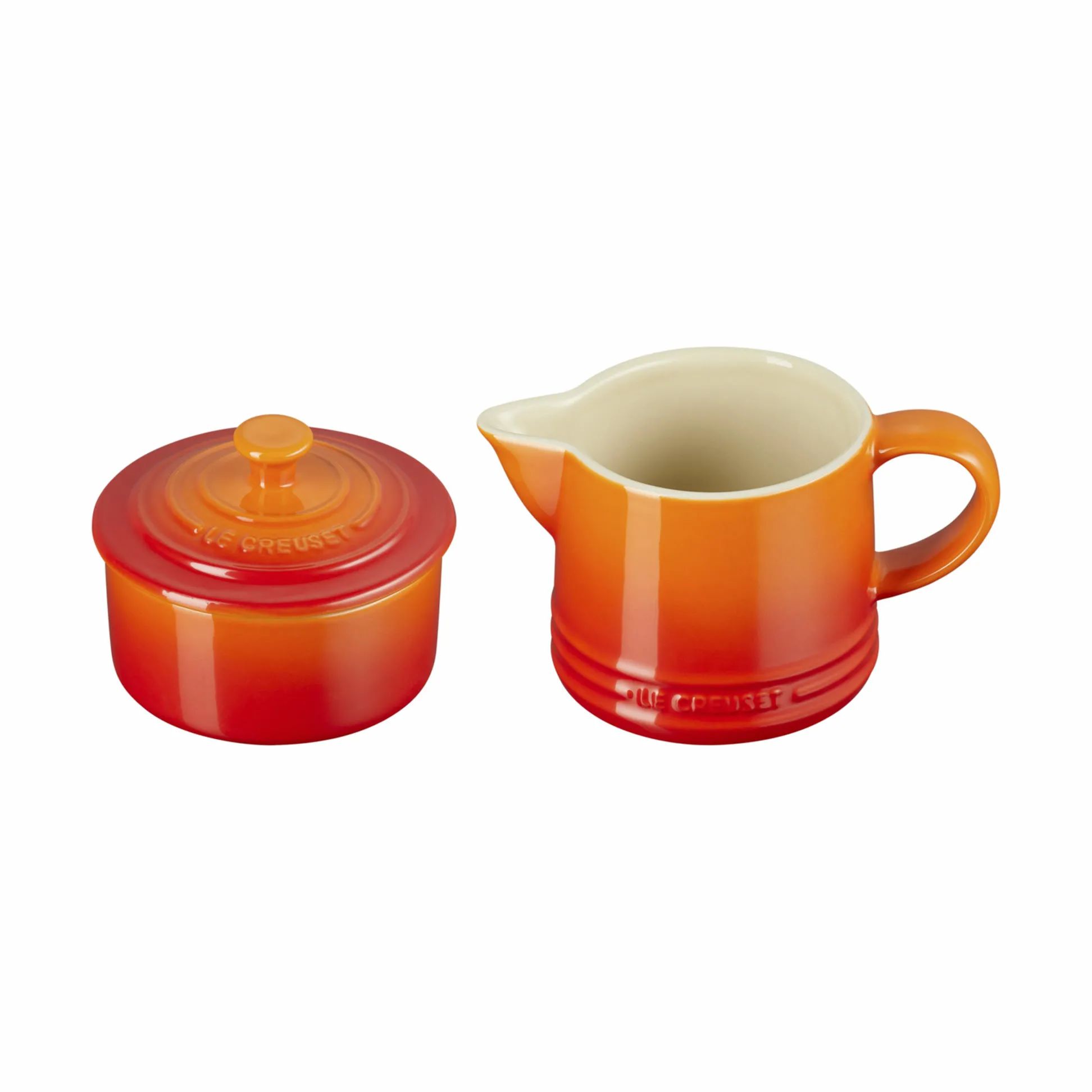 Le Creuset Mælke- og flødekander Signature Sukker & Fløde sæt - 2 dele i Volcanic, 1