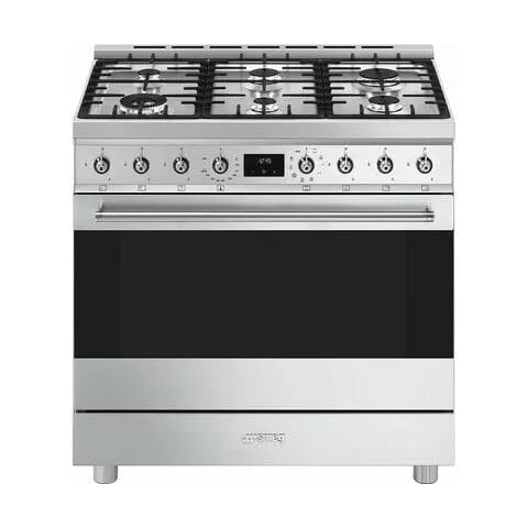 Smeg Komfurer Classic Gaskomfur C9GMX2 i Stål, 1