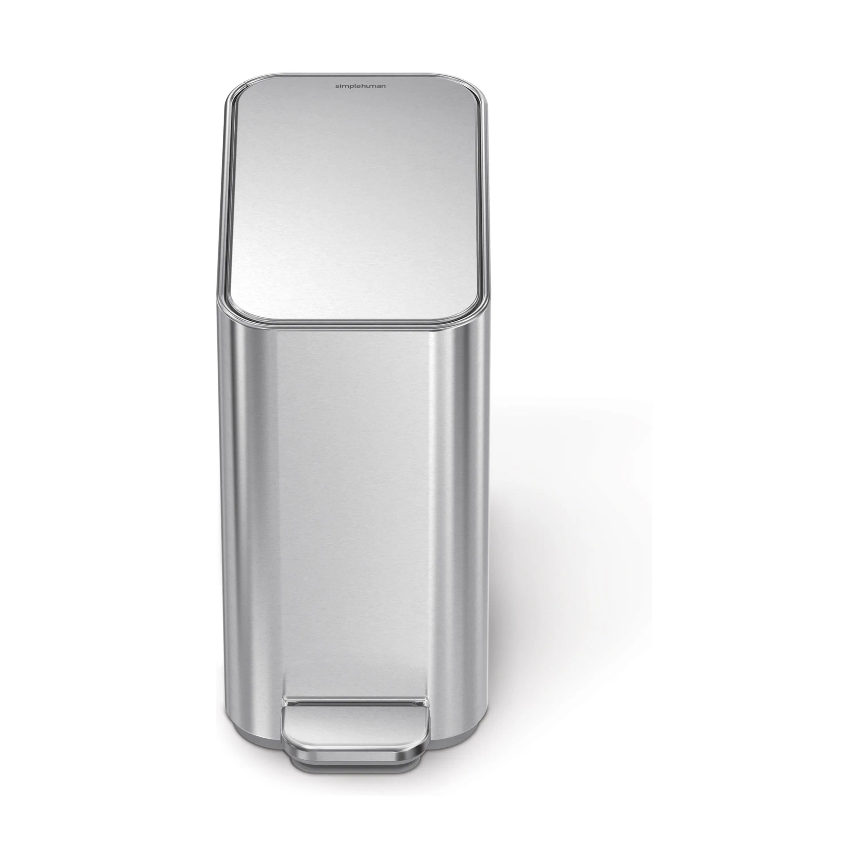 Simplehuman Pedalspande Smal Pedalspand i Børstet stål, 1