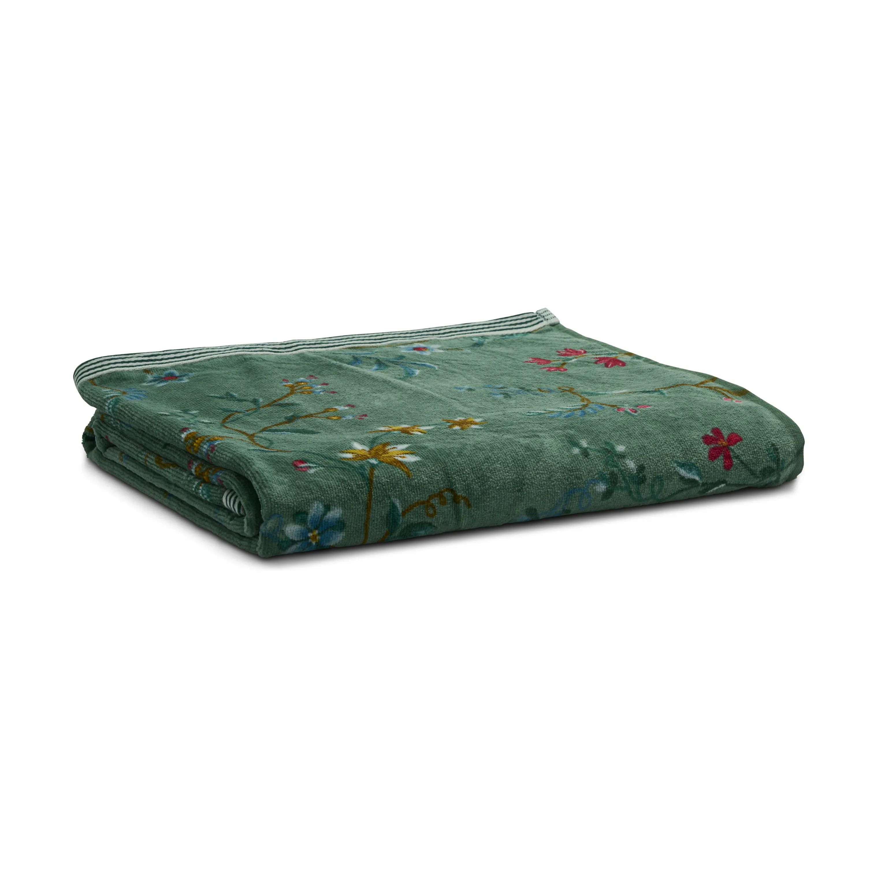 PIP Studio Håndklæder Les Fleurs Fleur Badehåndklæde i Grøn , B70 x L140 cm, 1