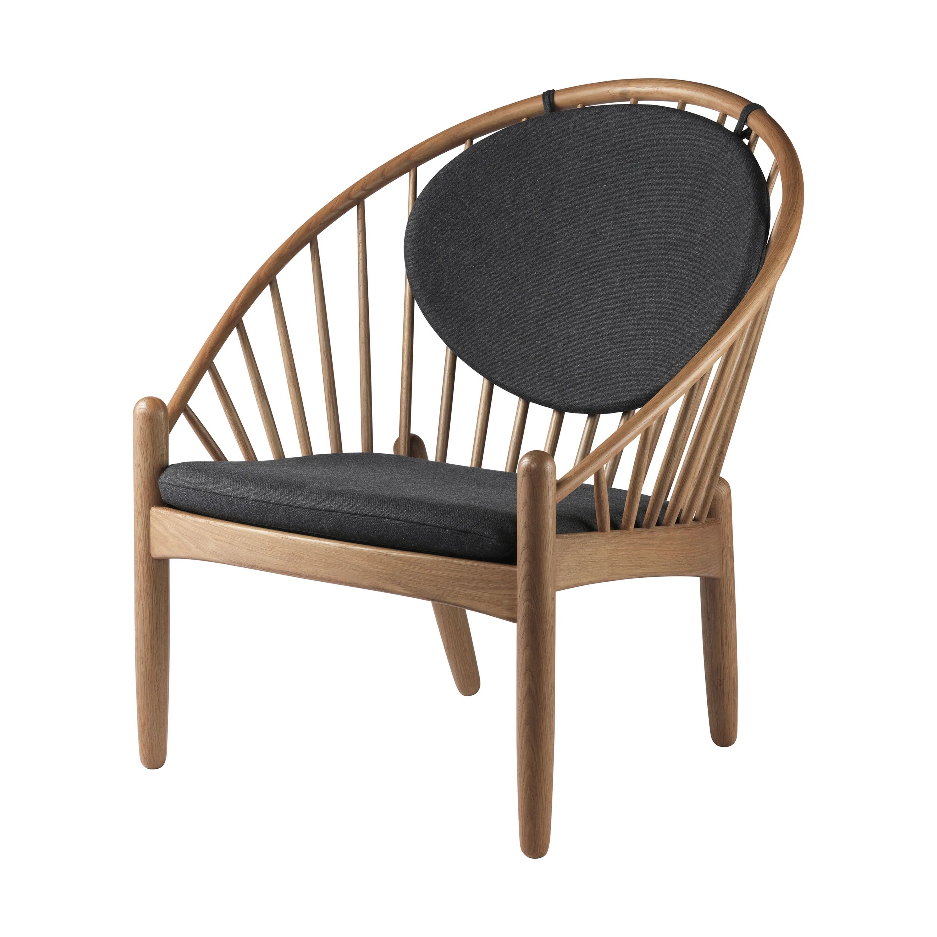 FDB Møbler Lænestole J166 Jørna Lænestol i Dark grey/røget, 3