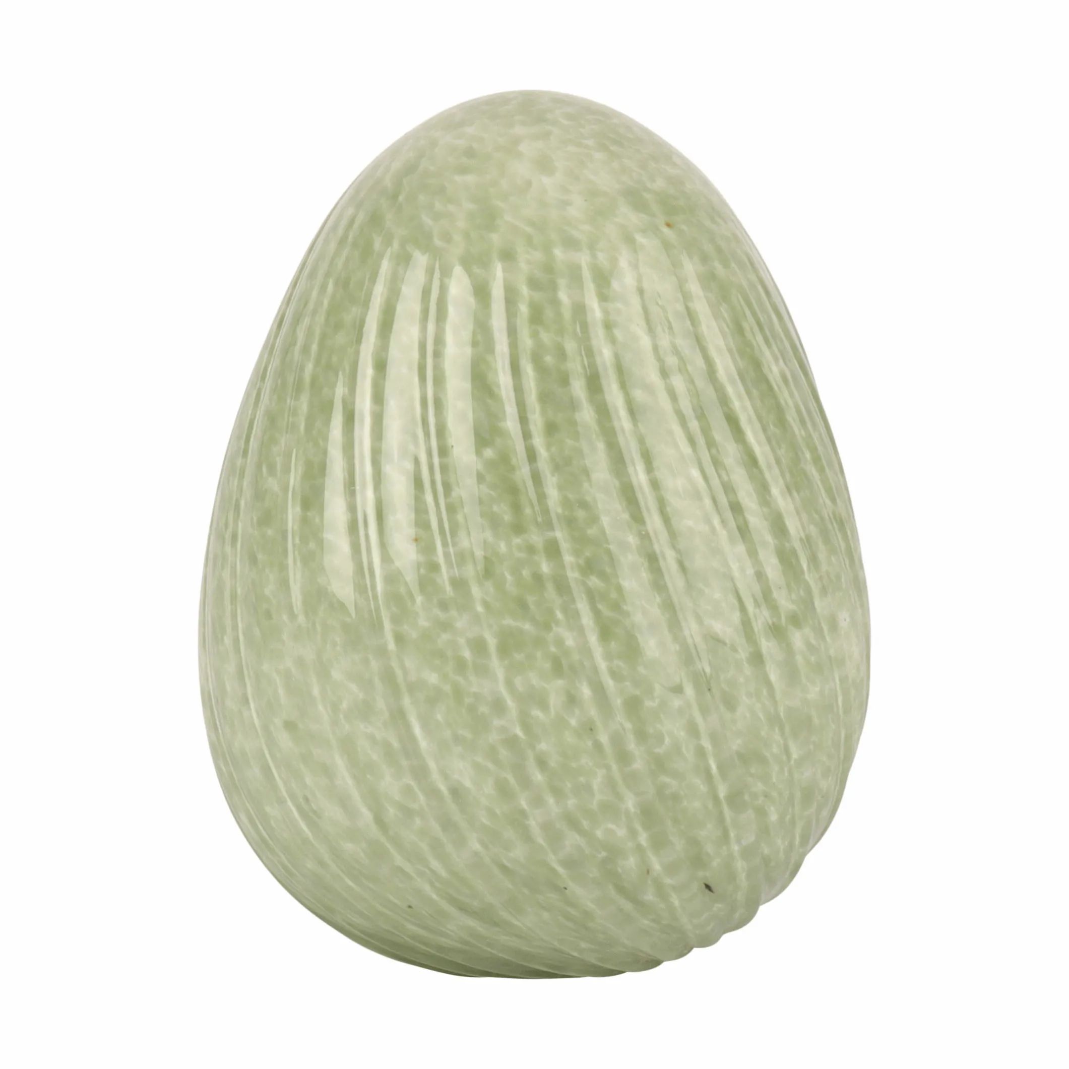 CASA Living Påskeæg og ophæng Dekorationsæg i Grøn m. striber, 14 cm, 1