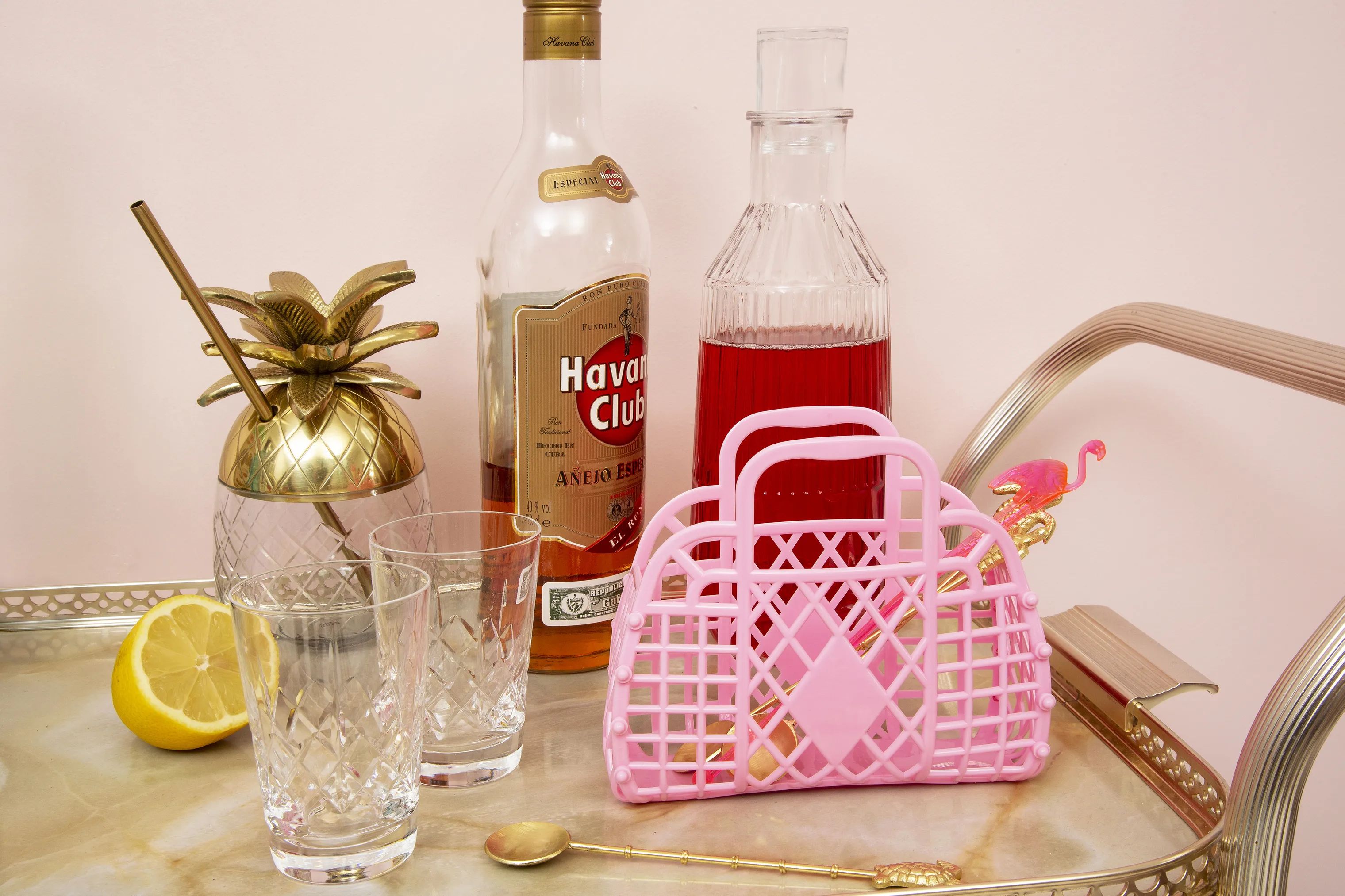 Sun Jellies Øvrigt interiør Retro Basket Mini Retro Taske - Mini i Lilac, 2