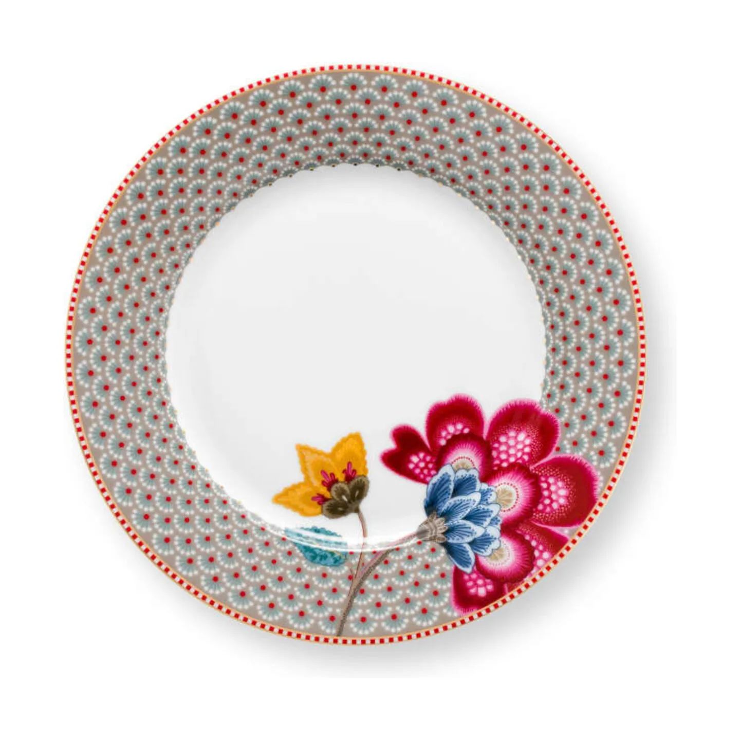 PIP Studio Frokosttallerkener Blooming Tales Frokosttallerken i Khaki, 23 cm, 1