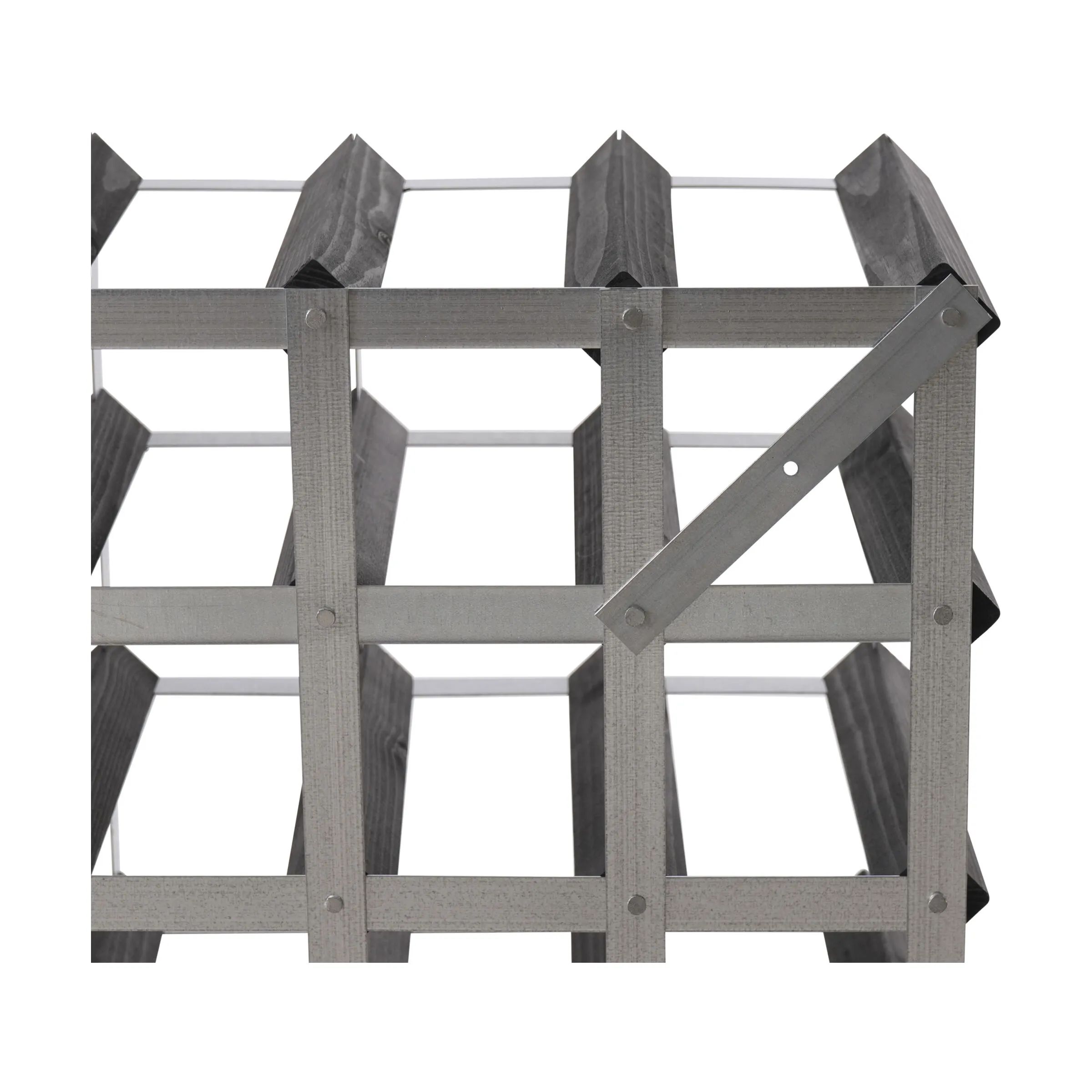 Traditional Wine Racks Vinreoler Vinreol i Sort Asketræ, 3