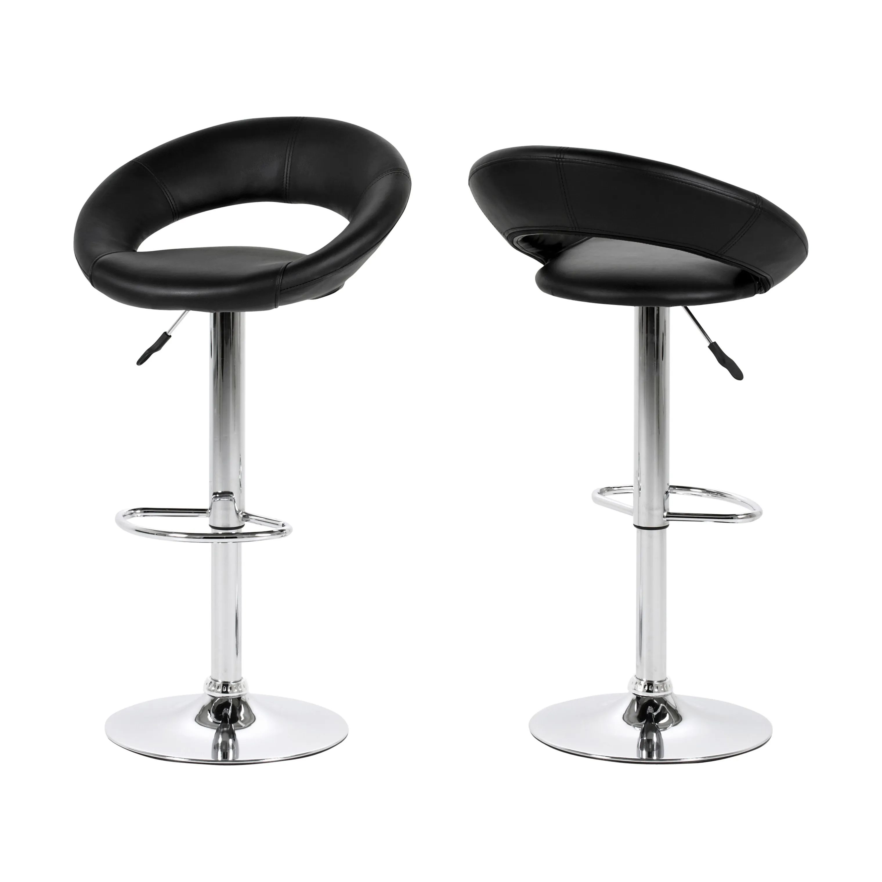 CASA Living Barstole Plump Barstol - 2 stk i Sort, 4