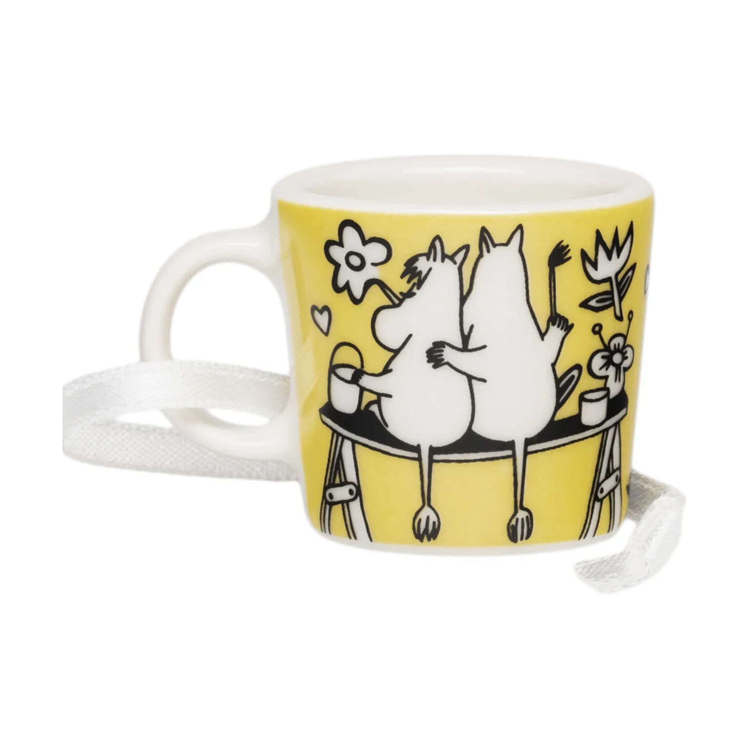Moomin Arabia Krus og kopper med hank Klassisk Kærlighed Minikrus i Gul, 3