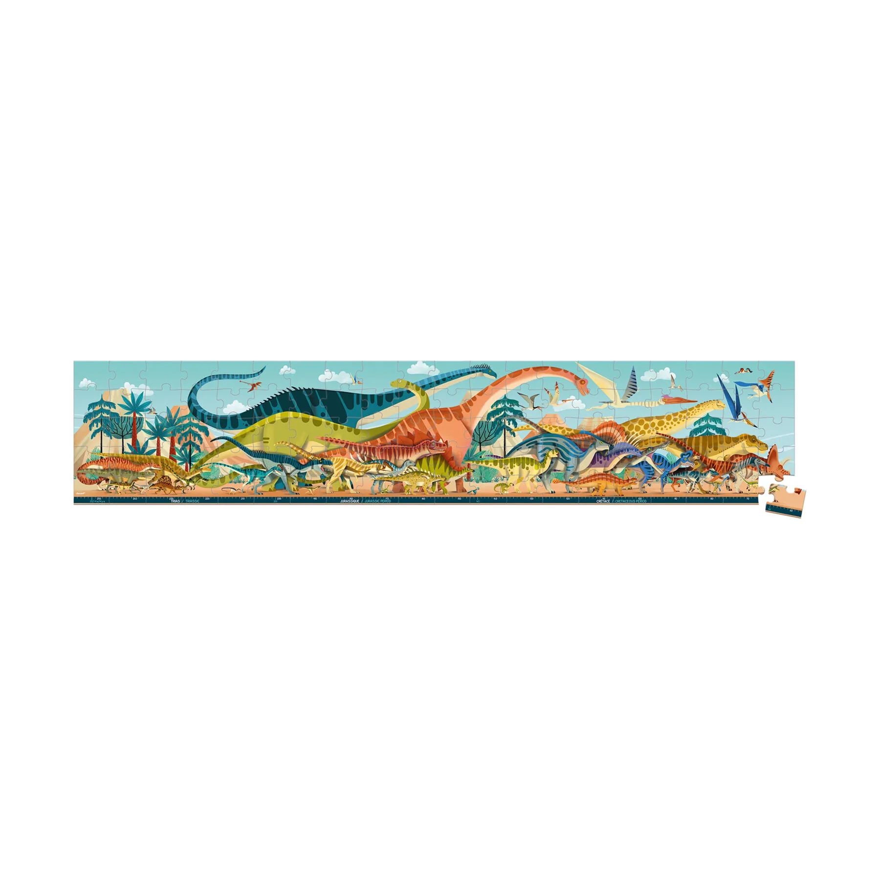 Spilbræt Puslespil Puzzle Panorama Puslespil - Dinosaur i Multi Dinosaur, 2