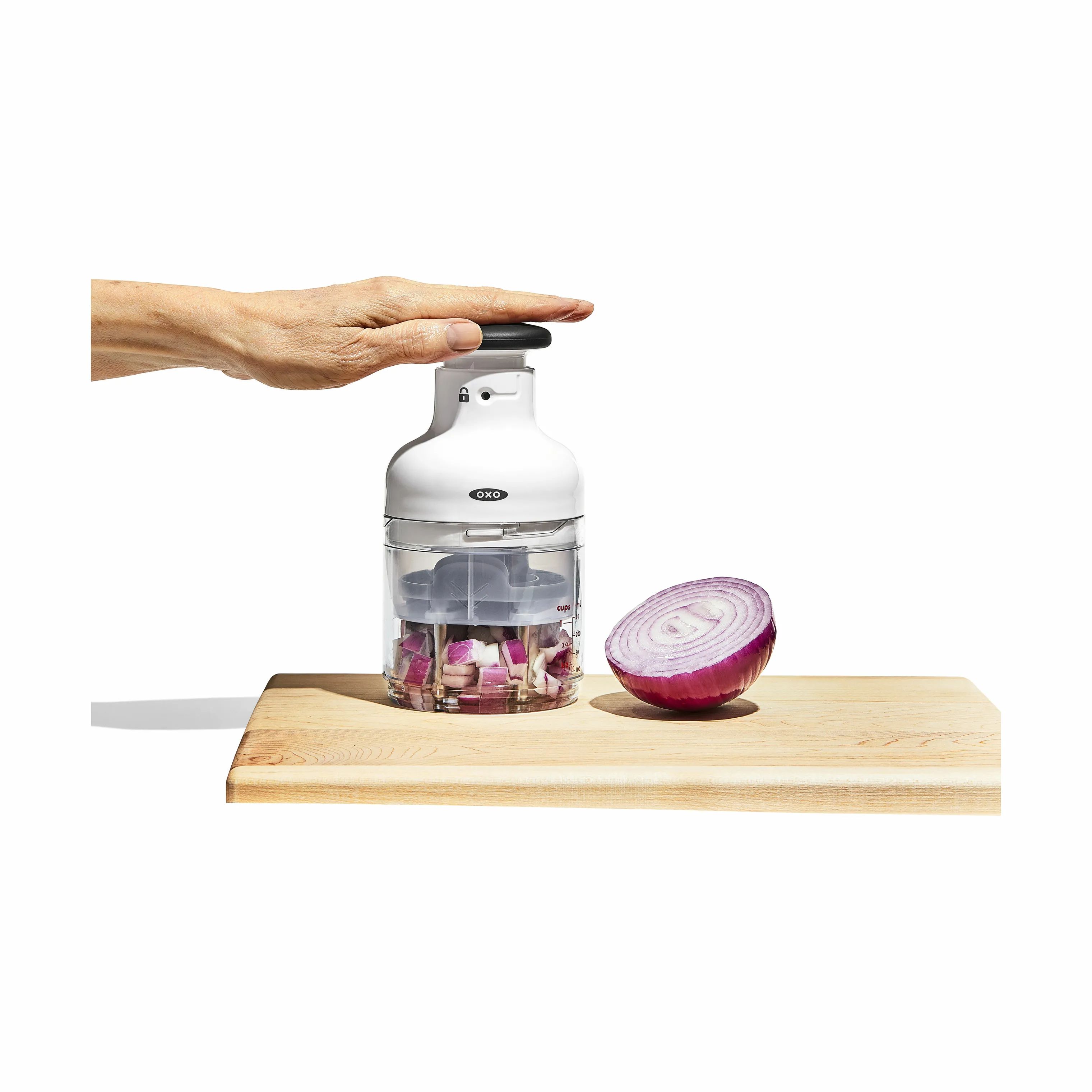 OXO Minihakkere Good Grips Minihakker i Hvid/sort/transparent/rød/stål, 4