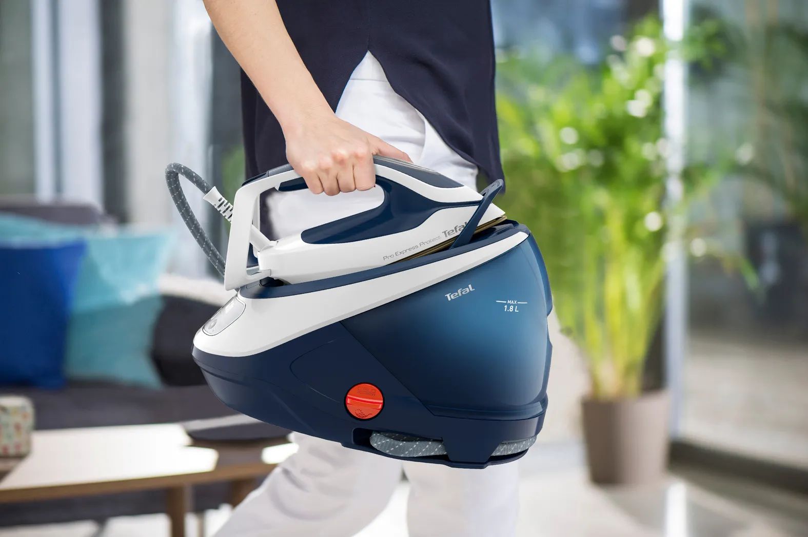 Tefal Dampstationer Pro Express Protect Dampstrygejern i Blå, 2