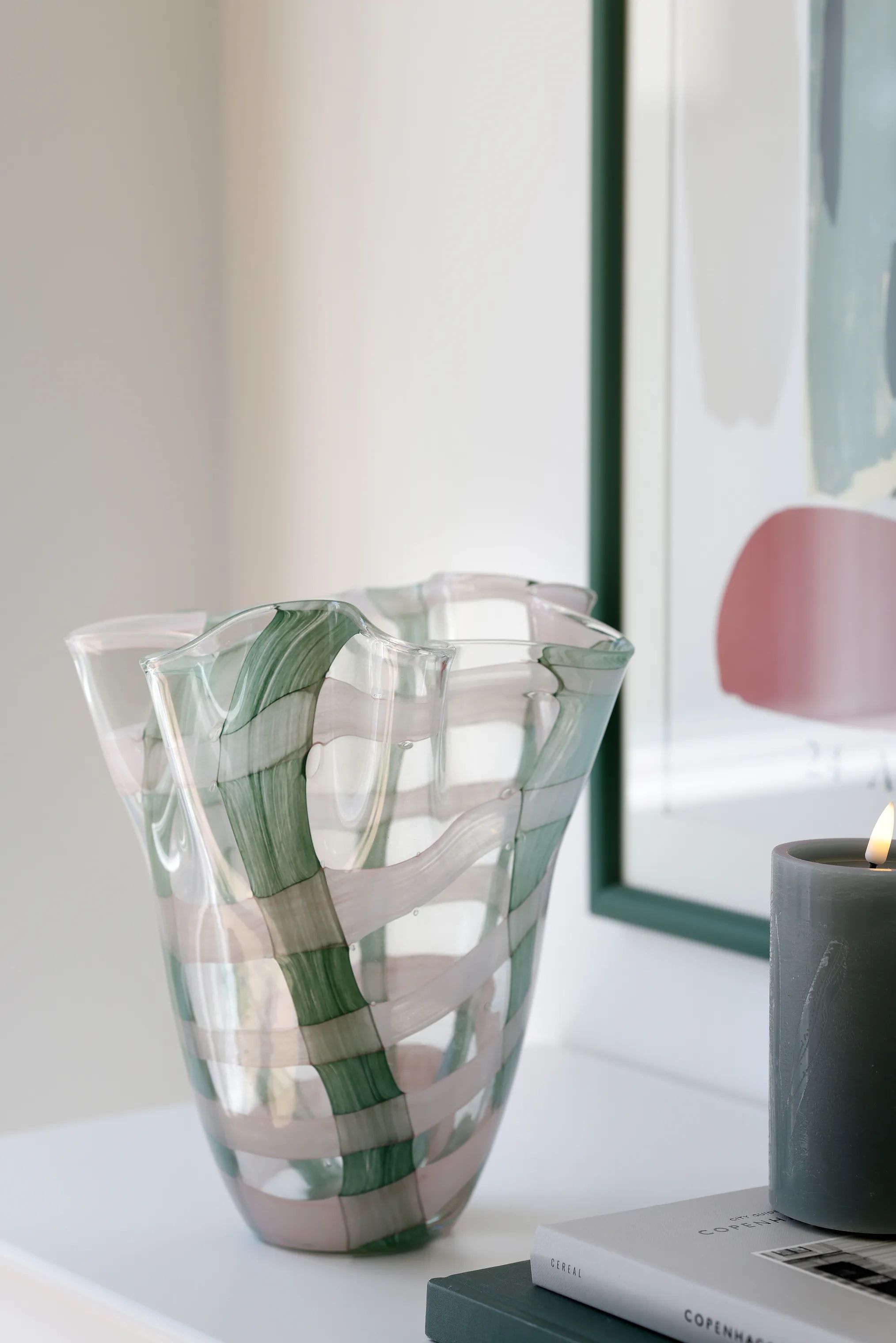 CASA Living Vaser Vase i grøn/rosa, 2