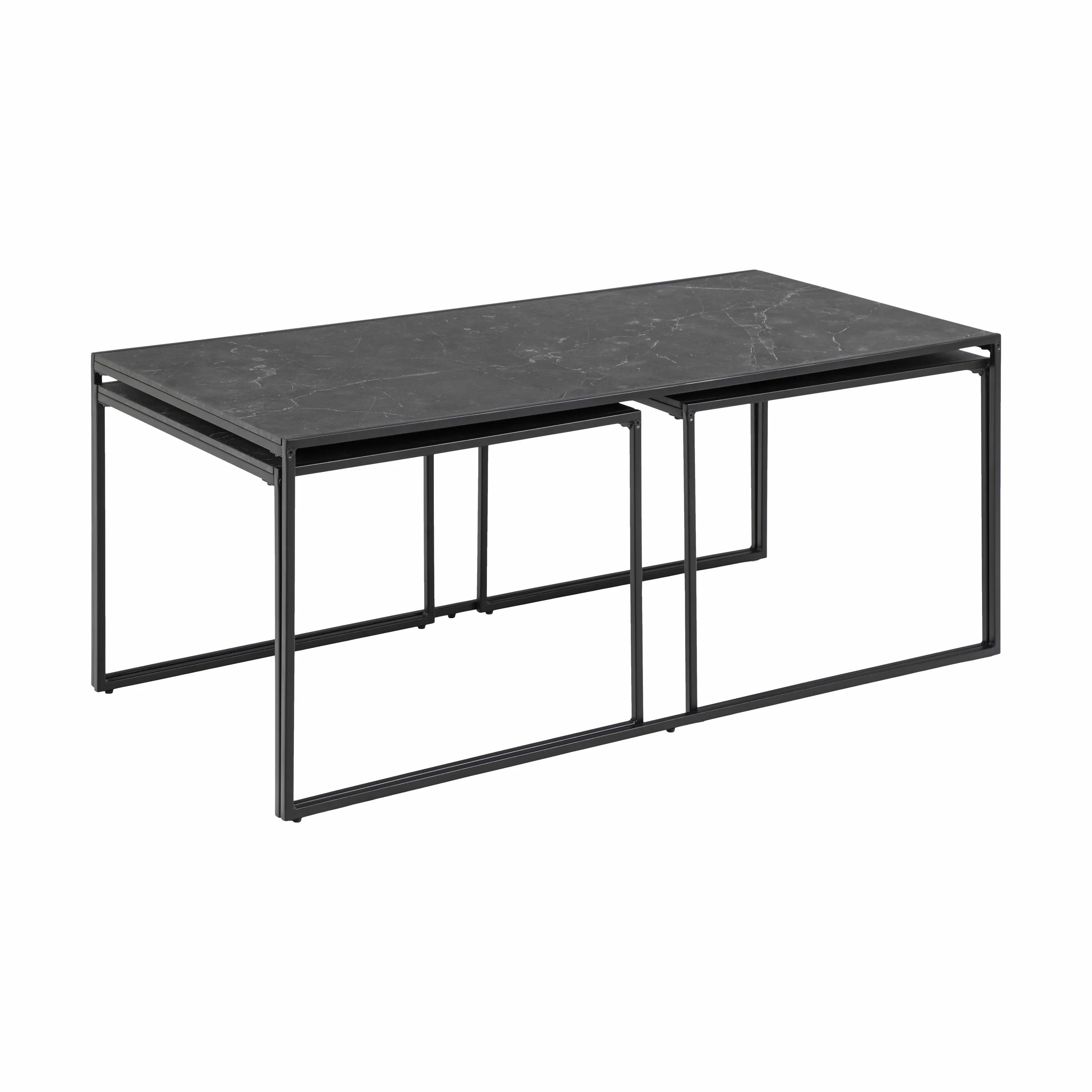 CASA Living Sofaborde Infinity Sofabord - 3 dele i Sort, 5