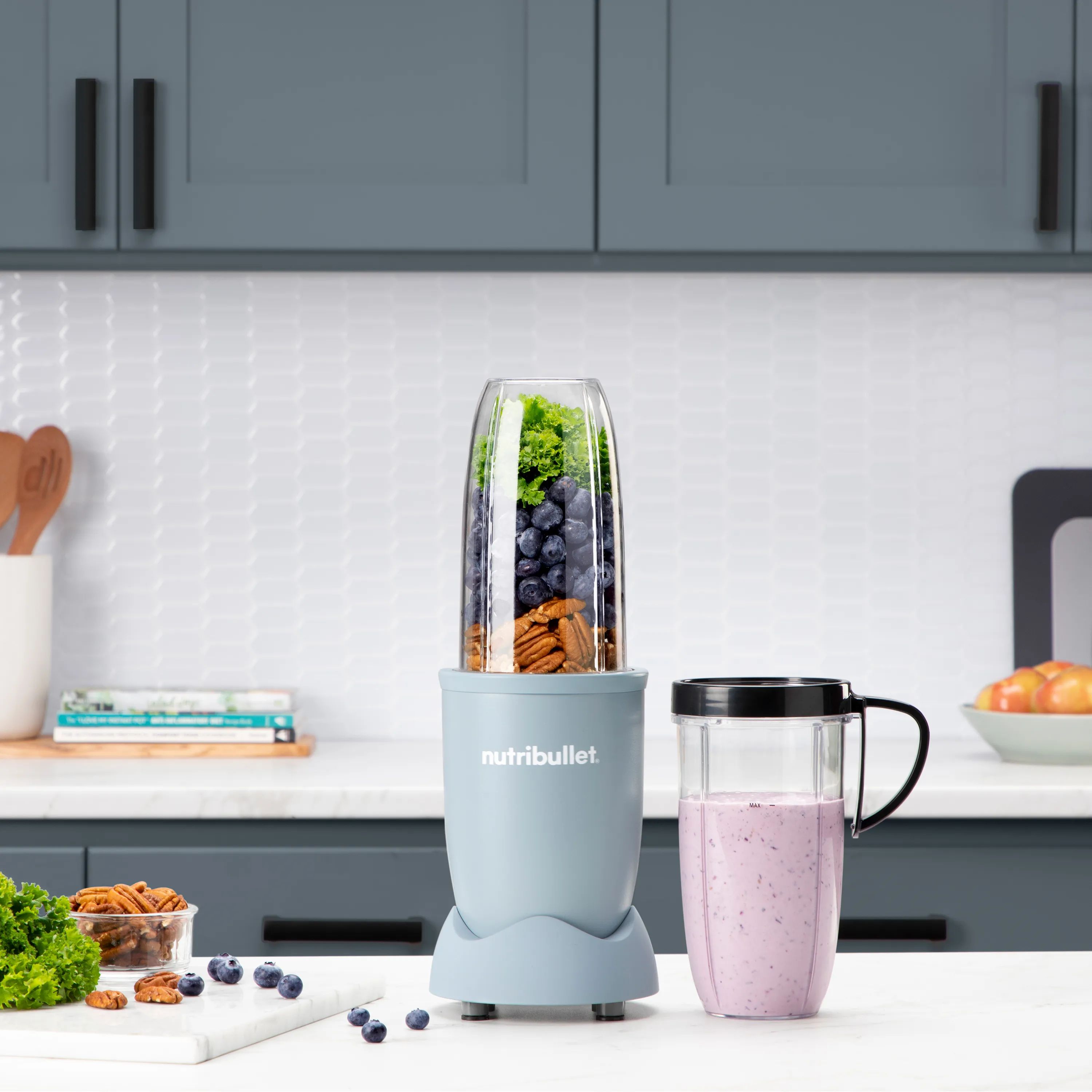 Nutribullet Smoothieblendere Pro 900 Smoothieblender NB907MASL i Mat lyseblå, 4