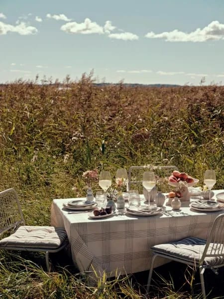 Broste Copenhagen Sædehynder Marta Hynde i Agave Green/Light Beige, 3