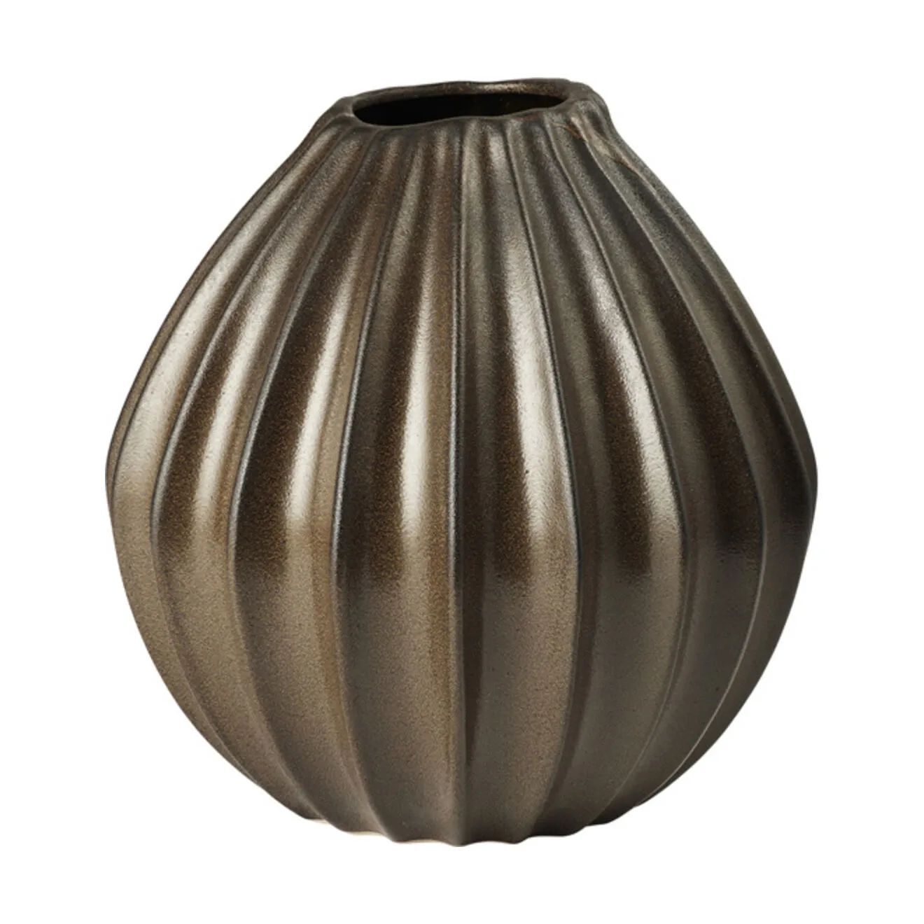 Broste Copenhagen Vaser Wide Vase i Brun, H30 x Ø30, 1