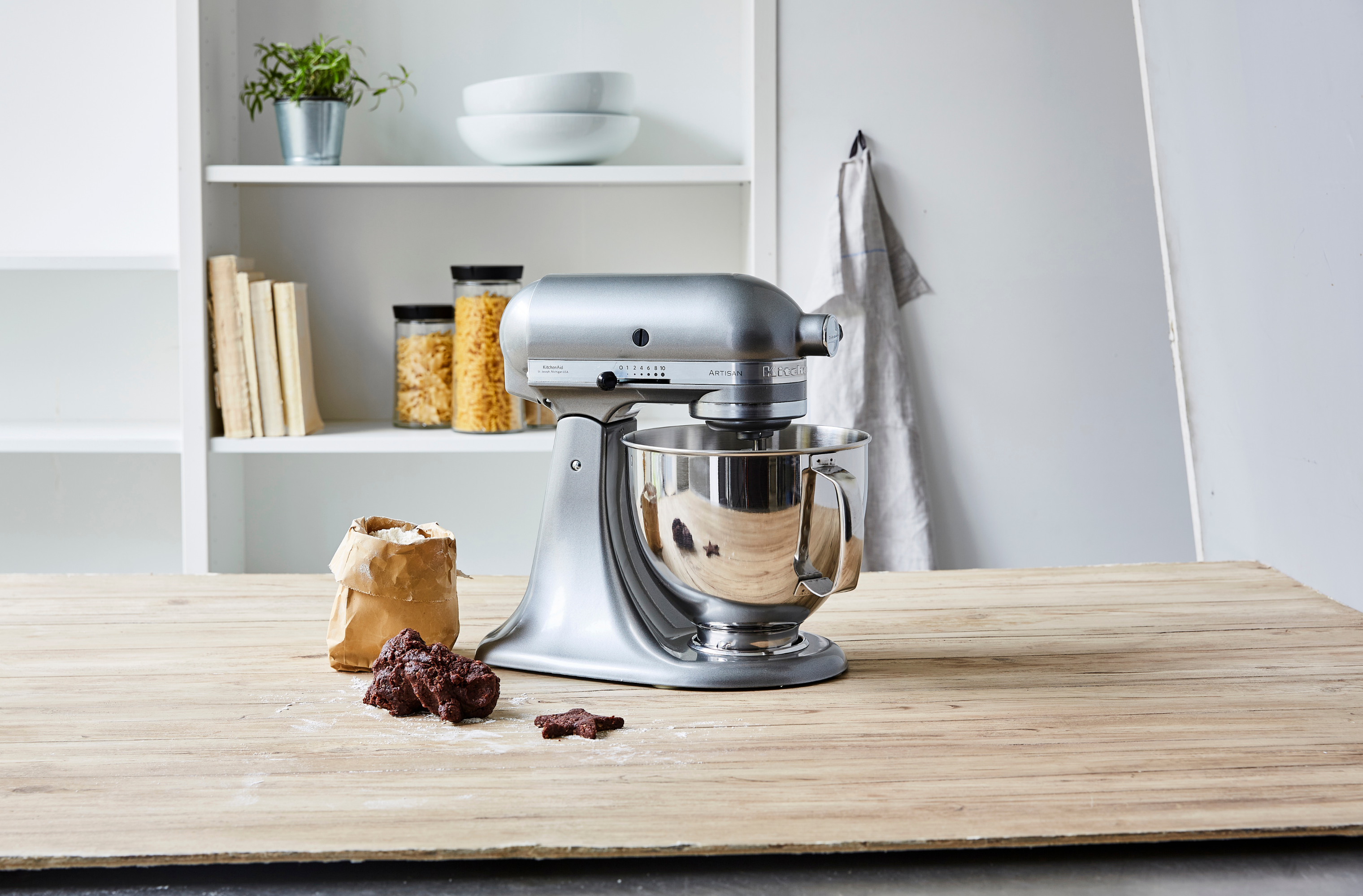 røremaskine fra Kitchenaid i rustfrit stål
