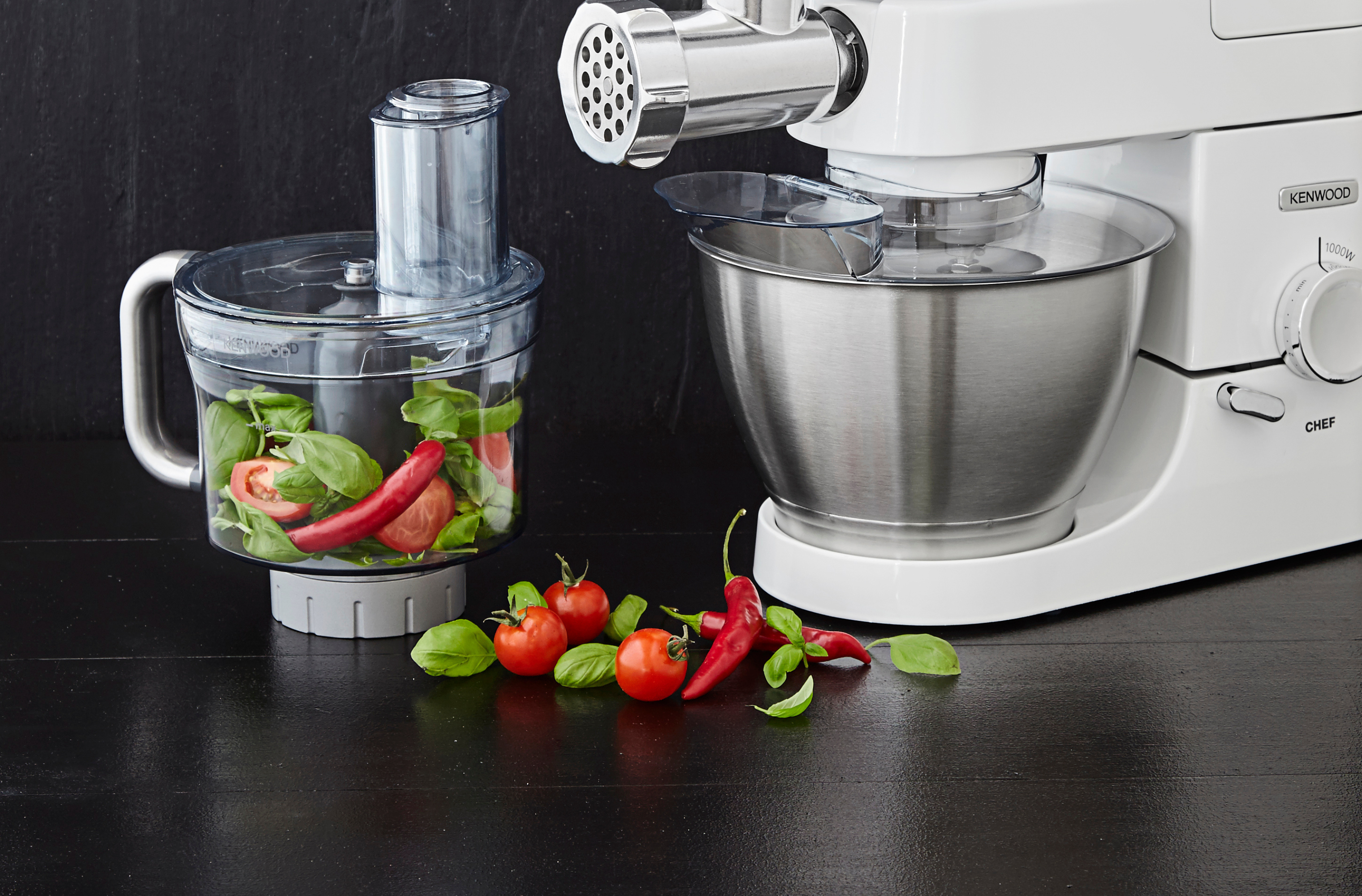 Foodprocessor med røremaskine