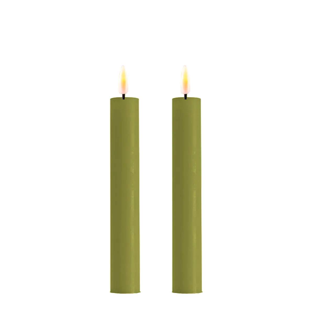 Deluxe Homeart Vela LED Sin Llama Para Interiores, Color Verde Oscuro, Con Tecnología Real Flame™, Funciona Con Pilas (5 X 10 Cm) (5 X 10 Cm