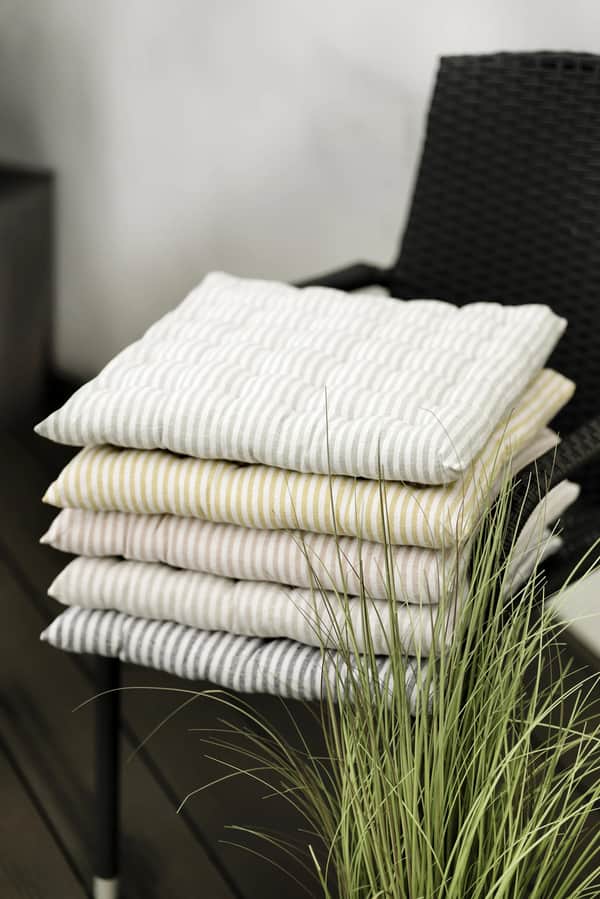 Siddehynde, beige striber, large