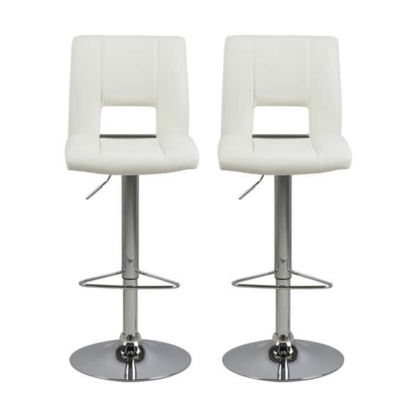 Sylvia Barstol - 2 stk., hvid, large