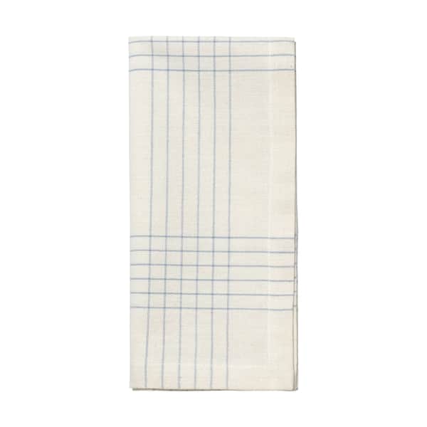 Alice Stofserviet, dusty blue/natural, large