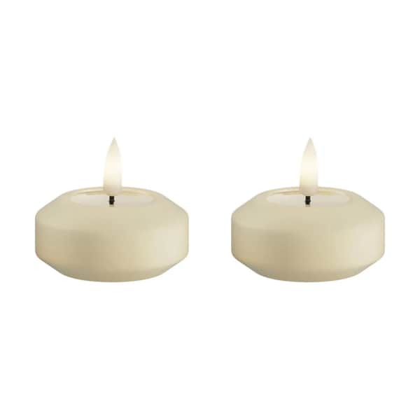 Flydelys - 2 stk., creme, large