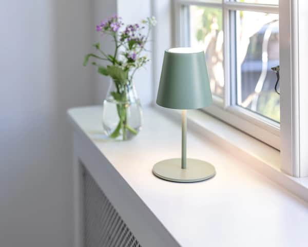 Bordlampe med touch, grøn, large