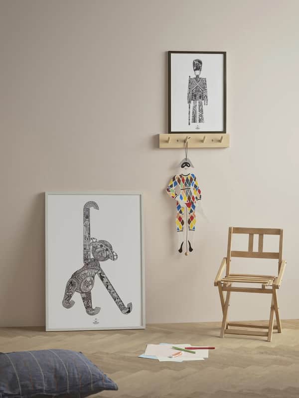 Plakat - Garder, sort/hvid, large