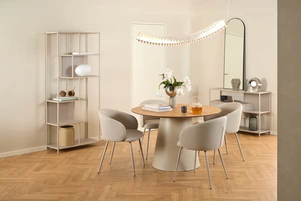 Eleanor Spisebordsstol - 2 stk, beige/grå, large