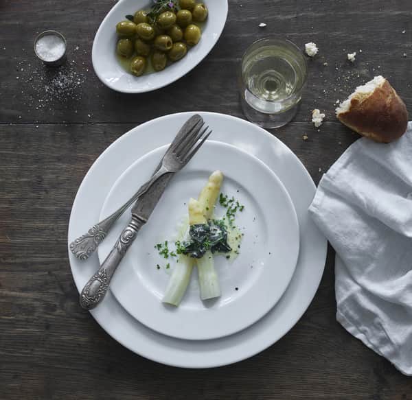 Sancerre Middagstallerken, hvid, large